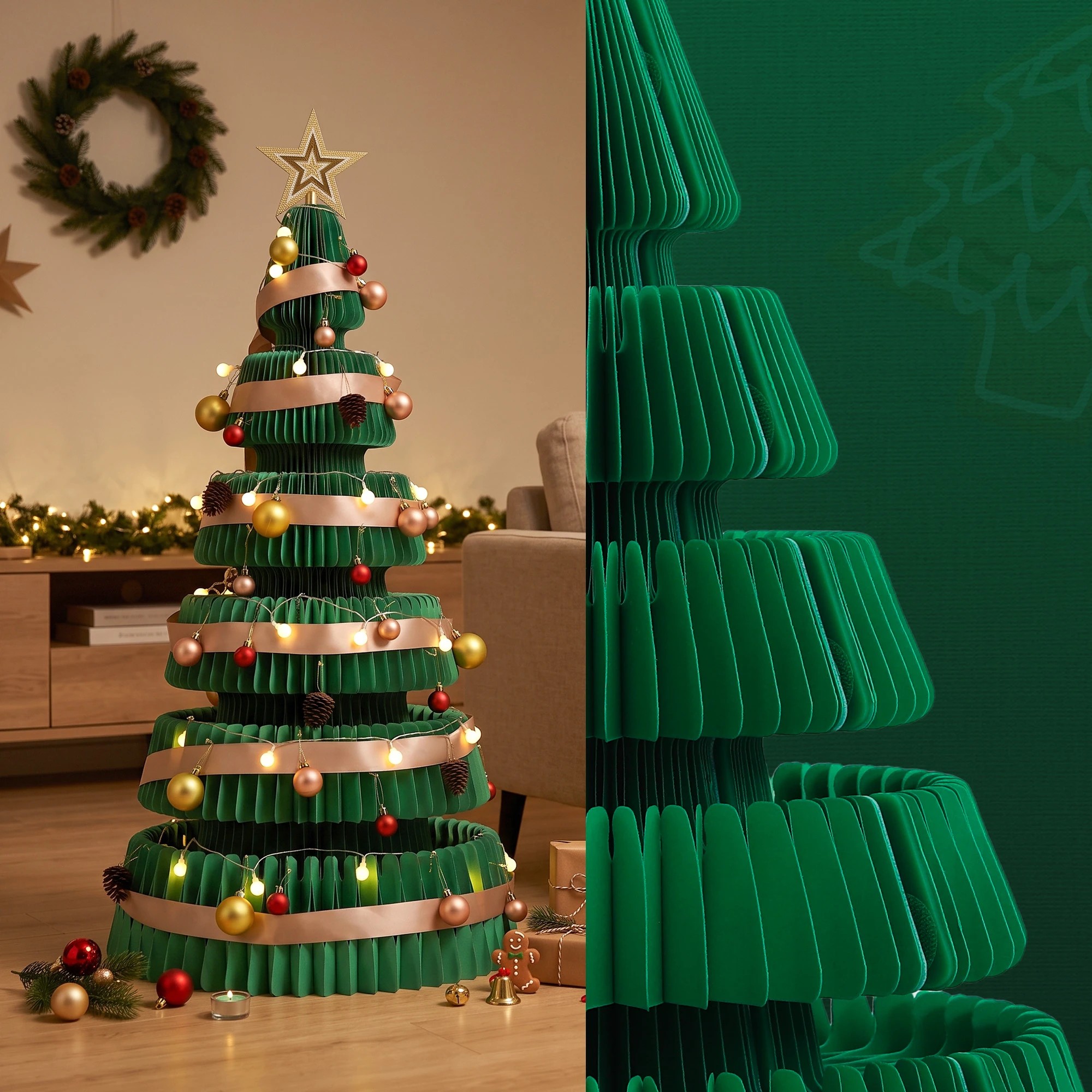 8 Jingle Jollys 111cm Foldable Christmas Tree Xmas Decorations - Green, 8 of 10