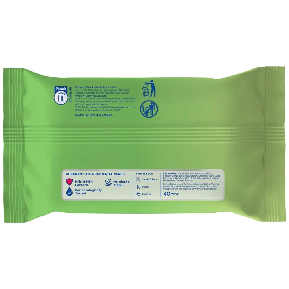 2 Kleenex Anti-bacterial Wipes 40 Wipe Pack, 2 of 3