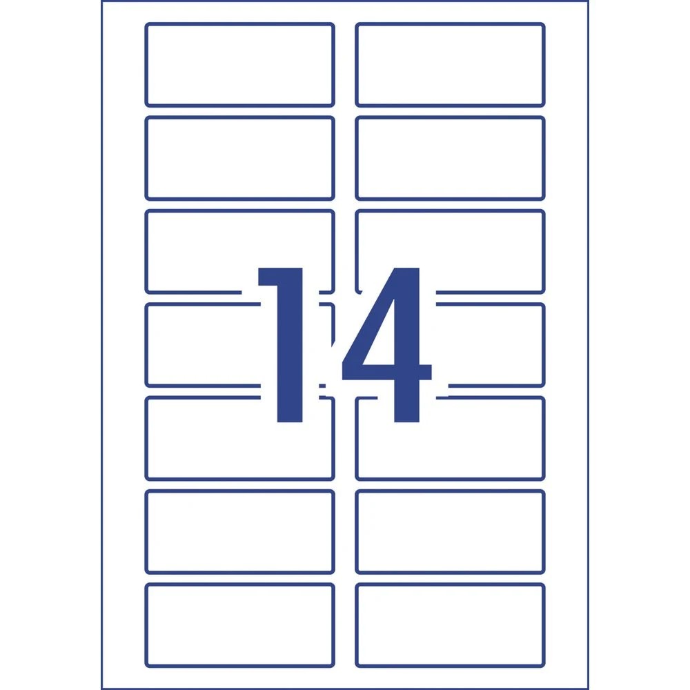 3 Avery 14UP Inkjet Laser Labels Gloss White 10 Sheets, 3 of 6