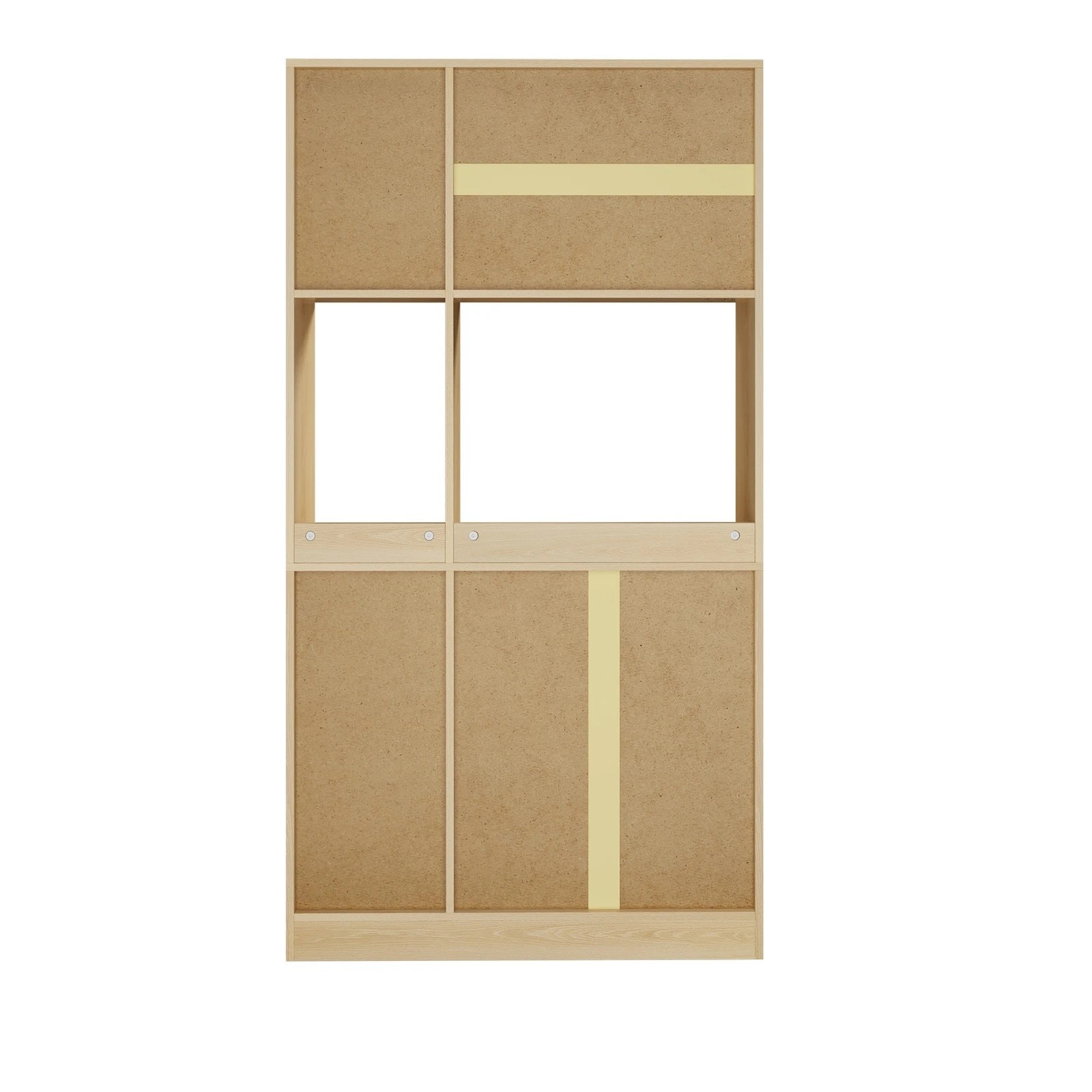 10 Oikiture Buffet Sideboard Storage Cabinet Kitchen Pantry Cupboard - Natural, 10 of 10