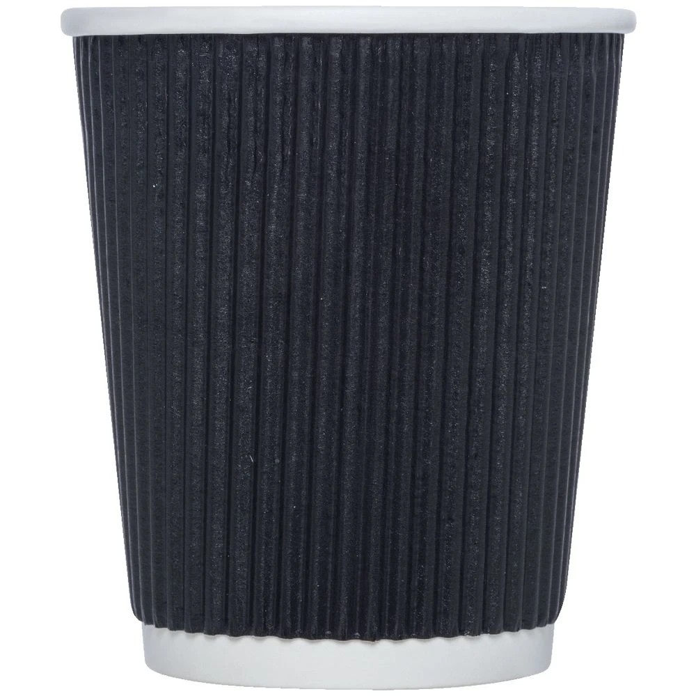 3 J.Burrows Corrugated Paper Cup 227mL Black 80 Pack, 3 of 4