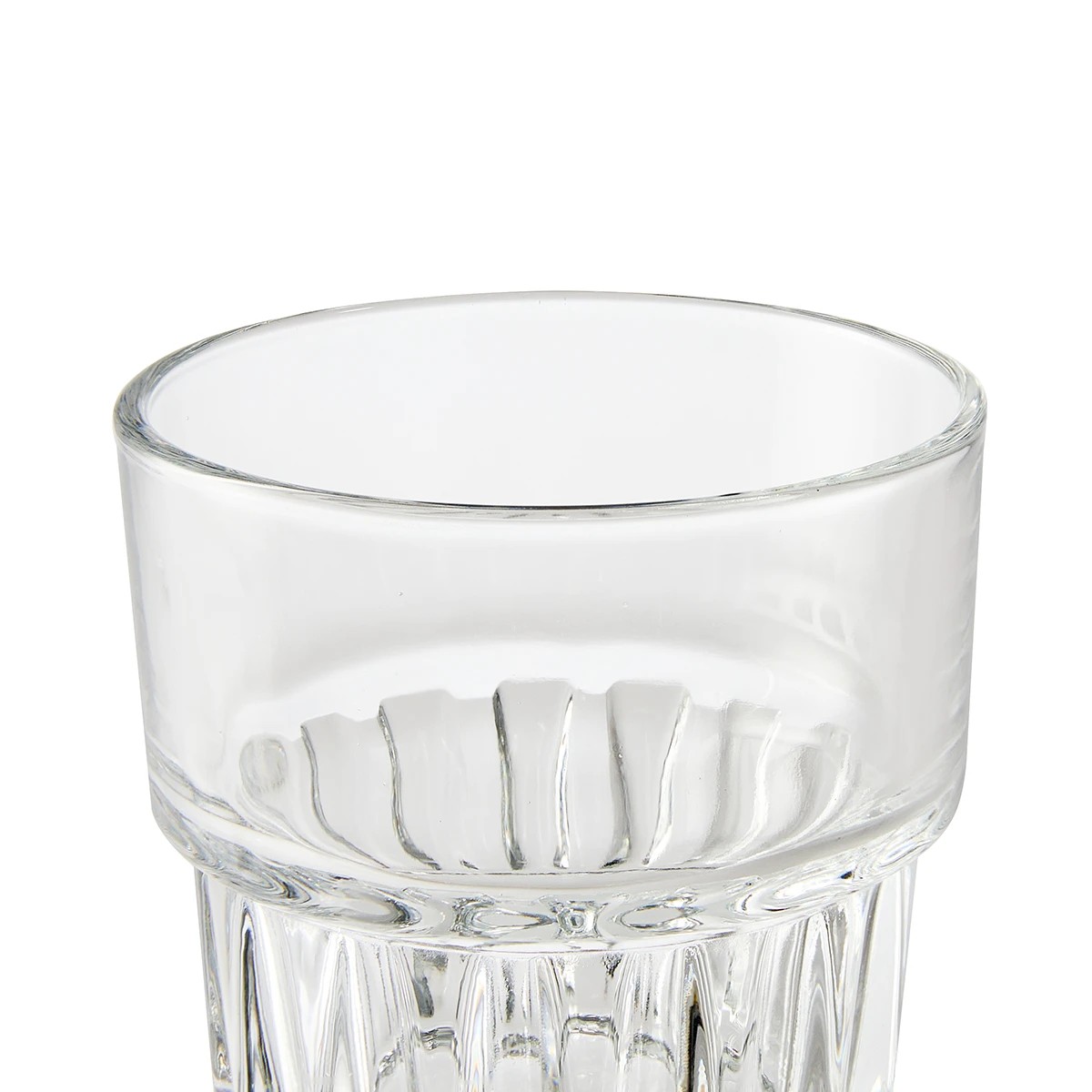 4 6 Clear Etch Glasses, 4 of 6