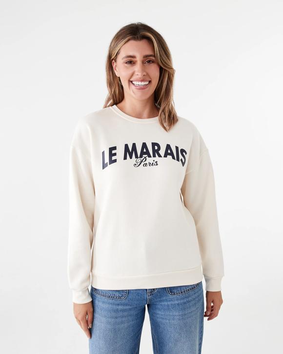 Long Sleeve Print Sweatshirt