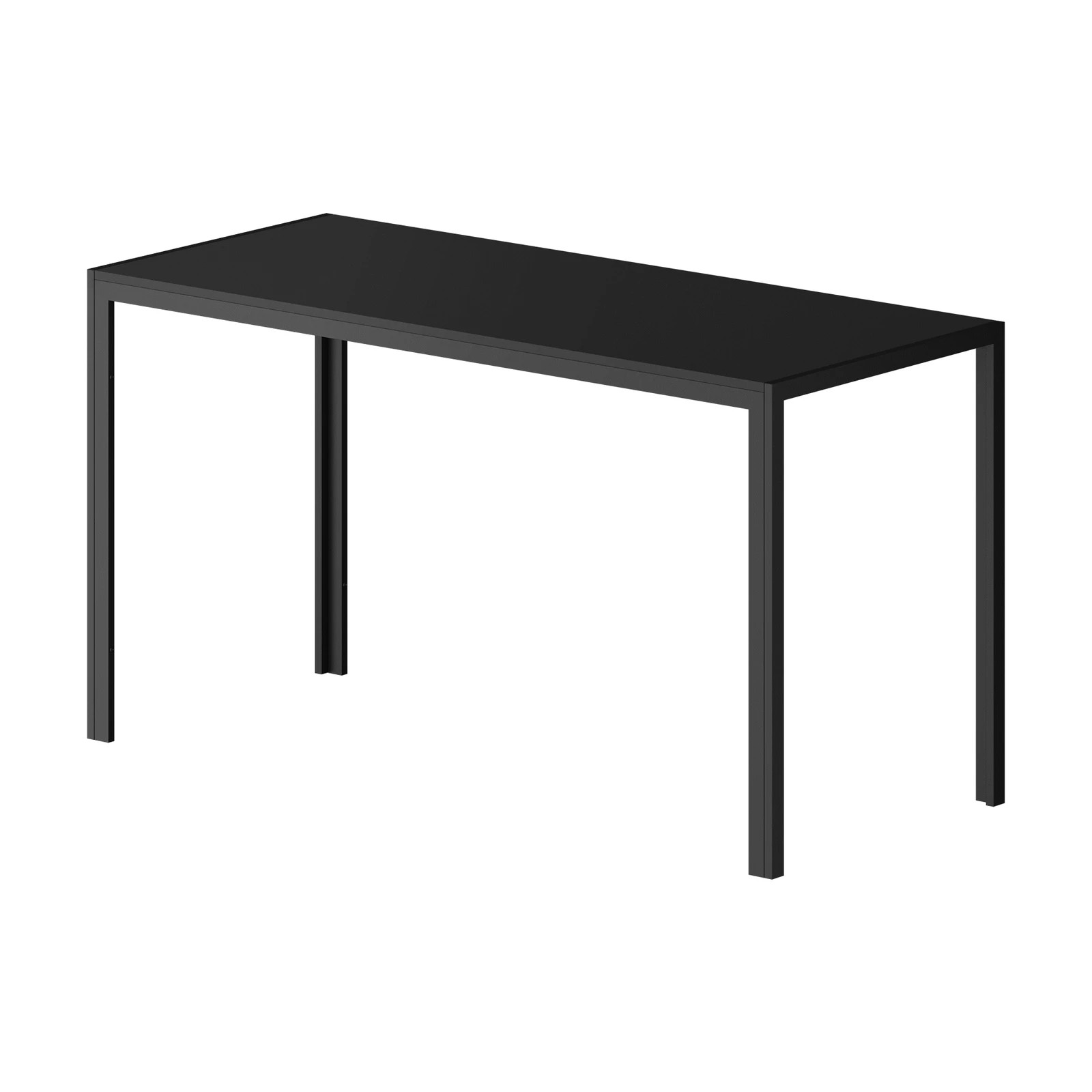 6 Oikiture 140cm Dining Table Rectangular Kitchen Table With Metal Leg
 - Black, 6 of 9