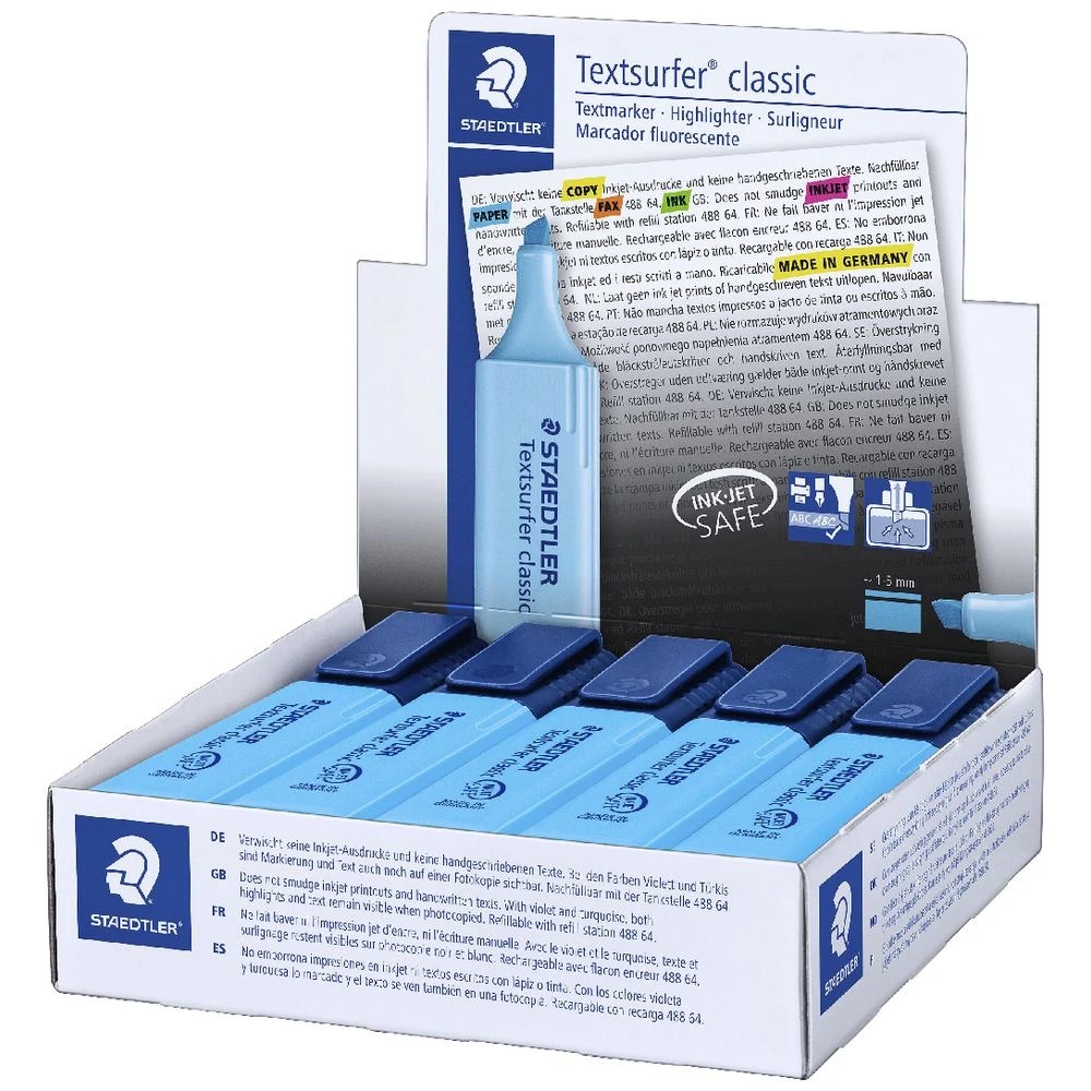 3 Staedtler Textsurfer Classic Highlighters Blue Box 10, 3 of 4