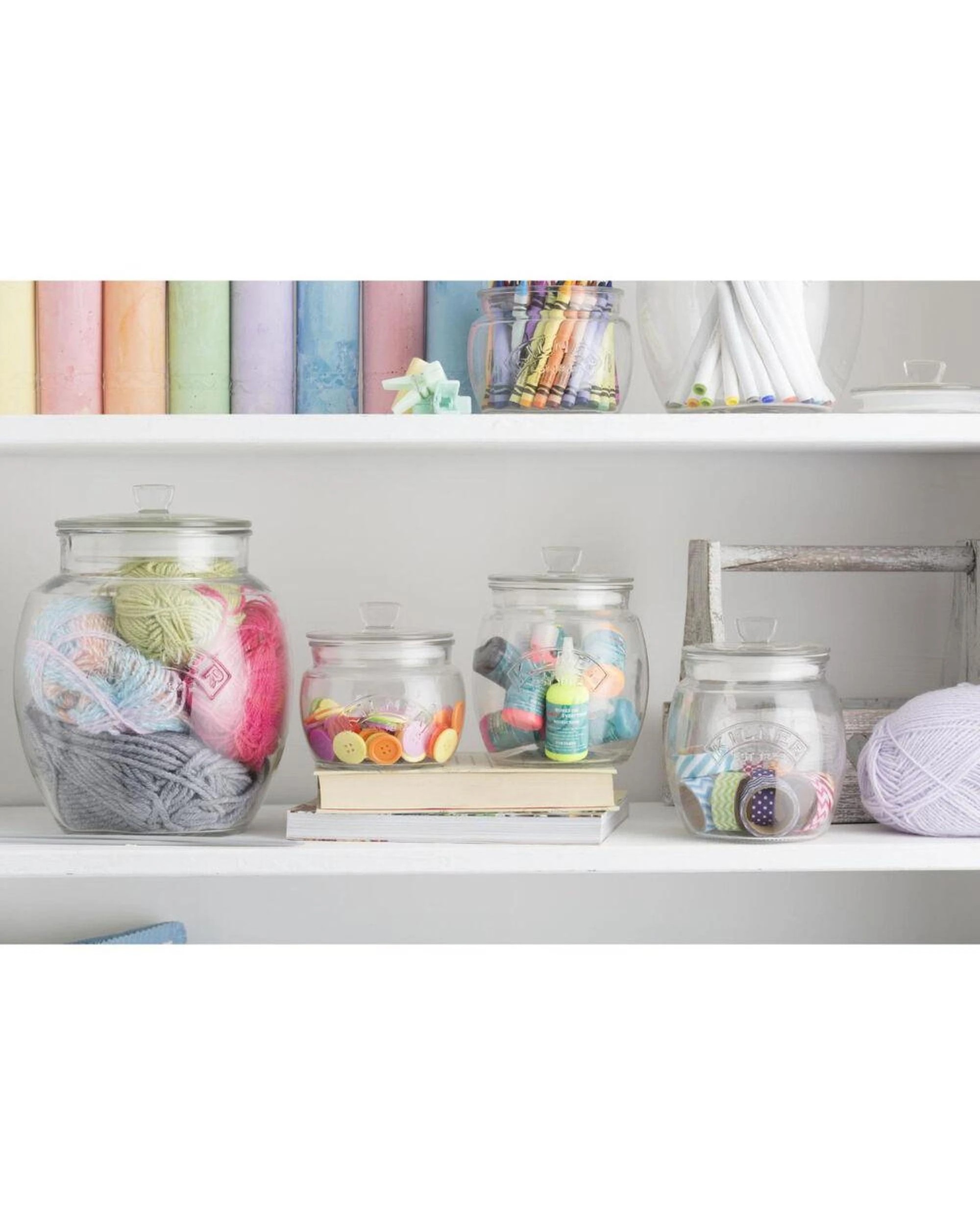 3 Kilner Universal Storage Jar 850ml Set of 6 - Clear, 3 of 6