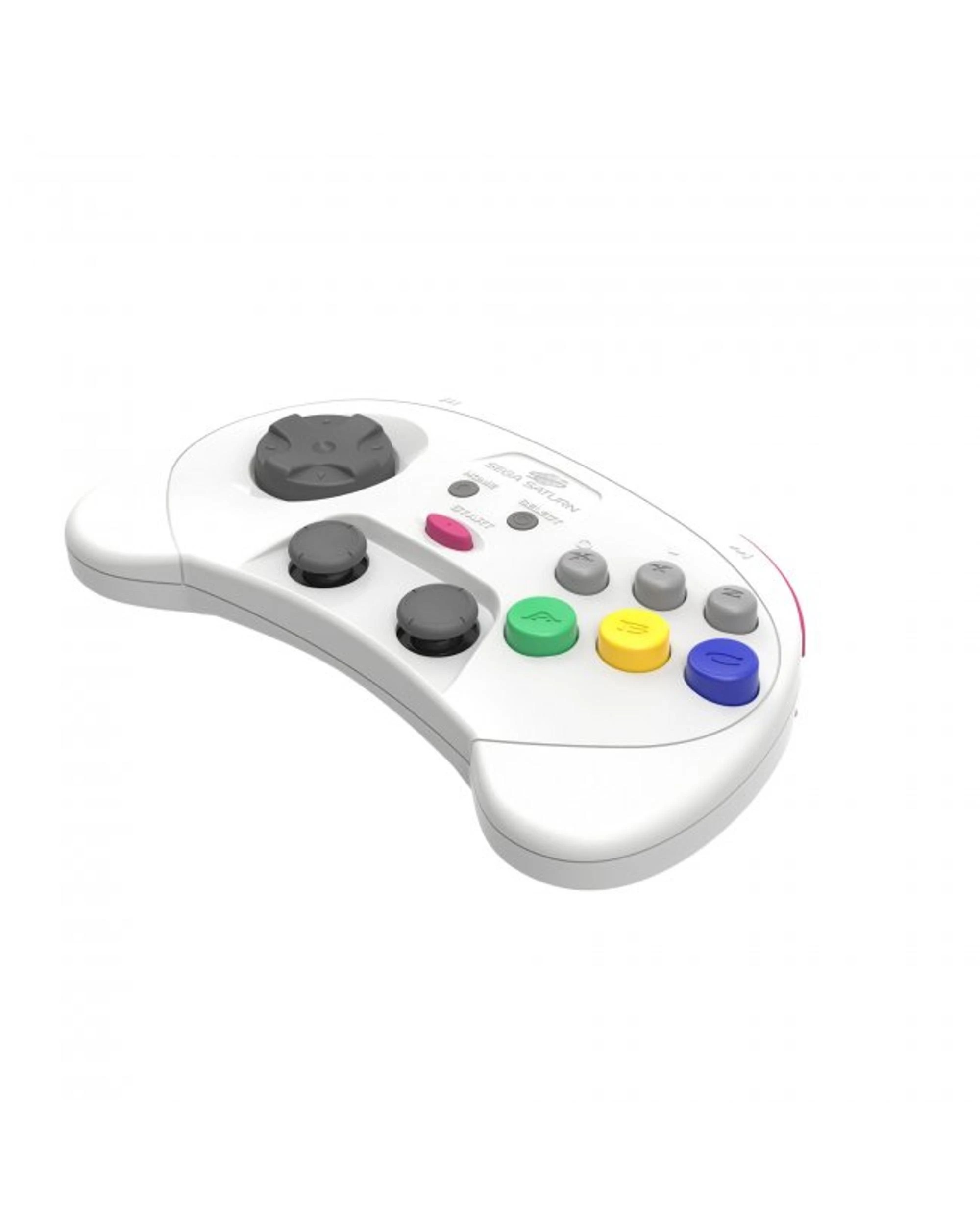 4 Retro-Bit Sega Saturn 2.4ghz Wireless Pro Controller for PC and Mac - White, 4 of 7