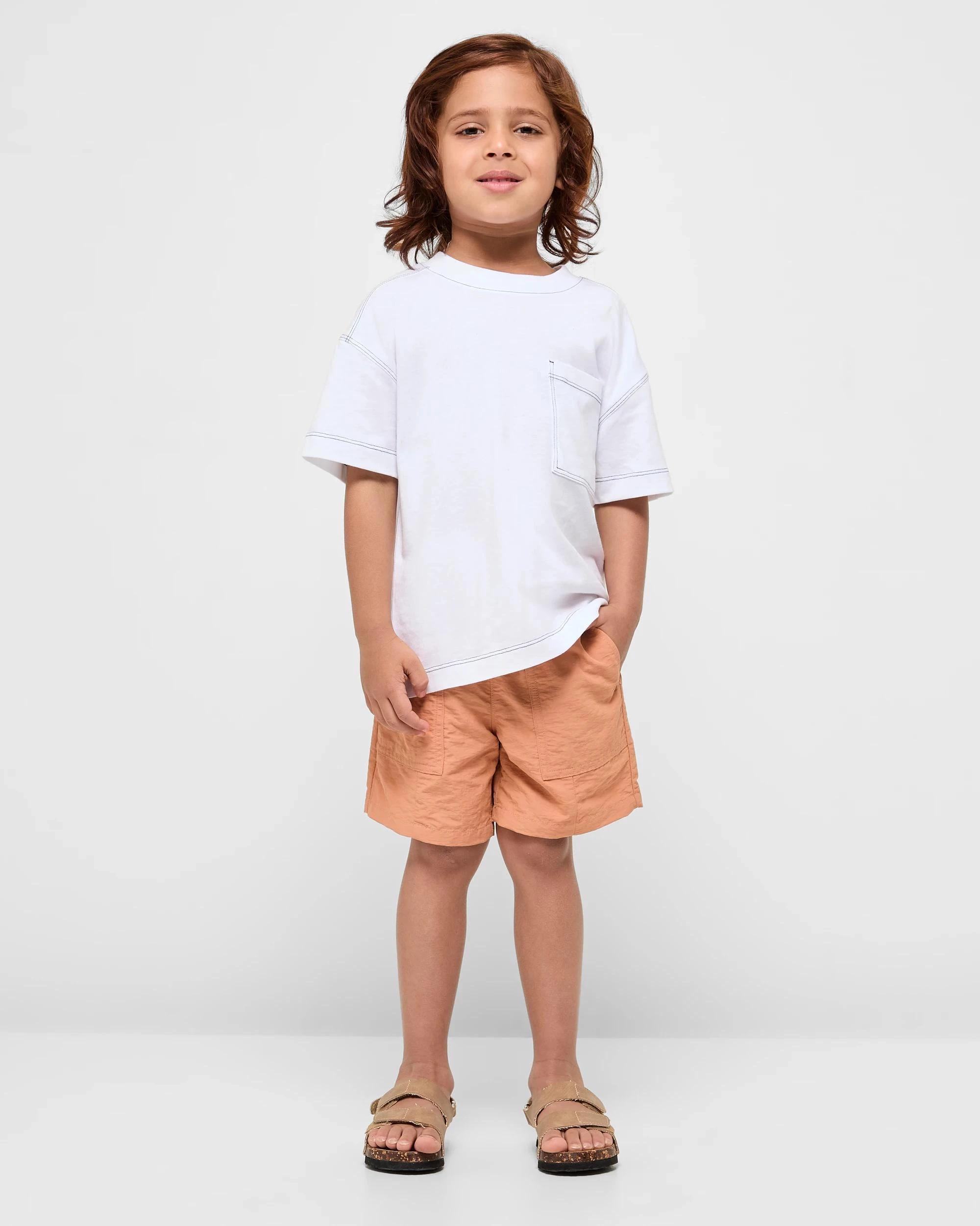 2 Target Nylon Volley Shorts BROWN, 2 of 5