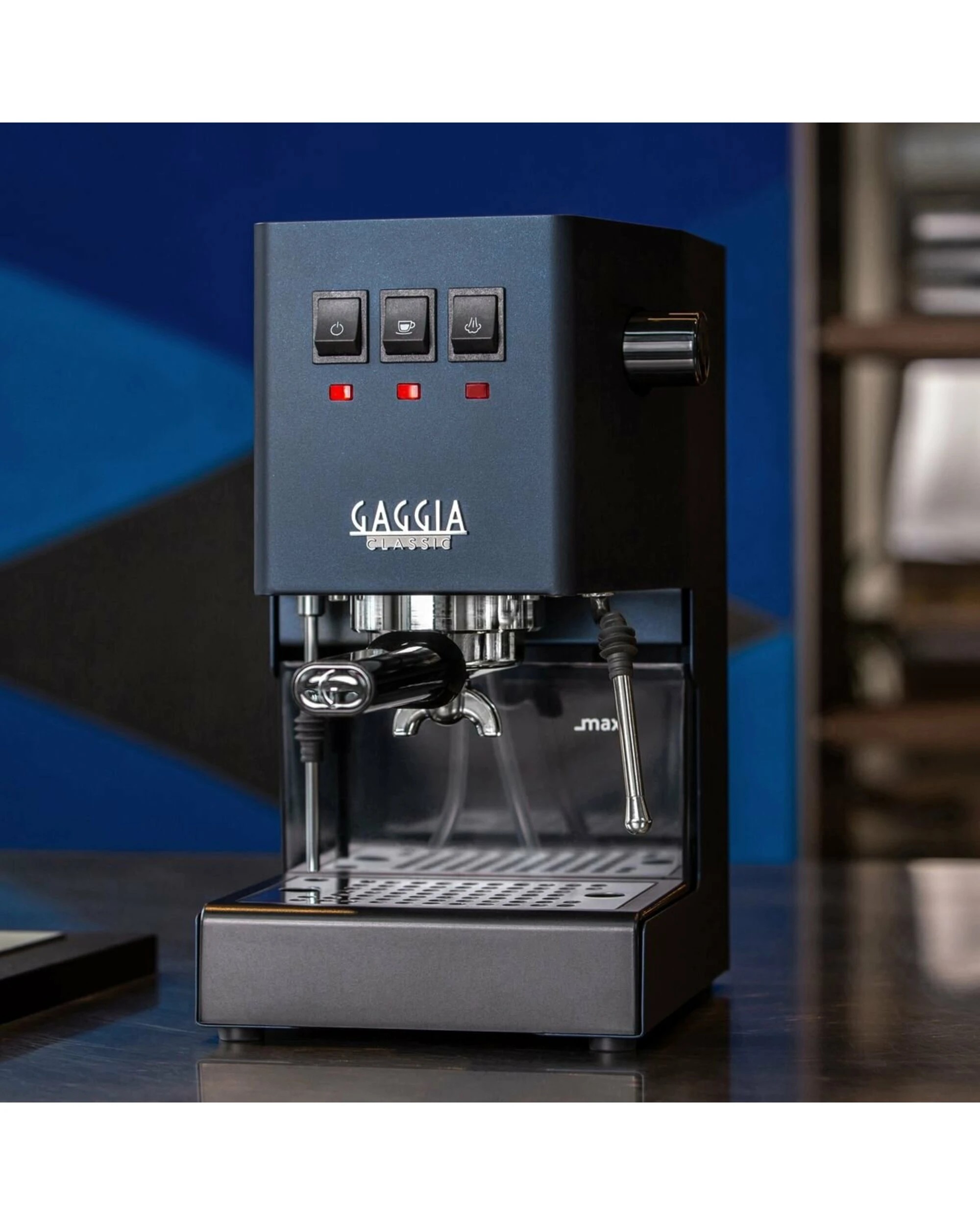 2 Gaggia Classic E24 Coffee Machine Blue, 2 of 5