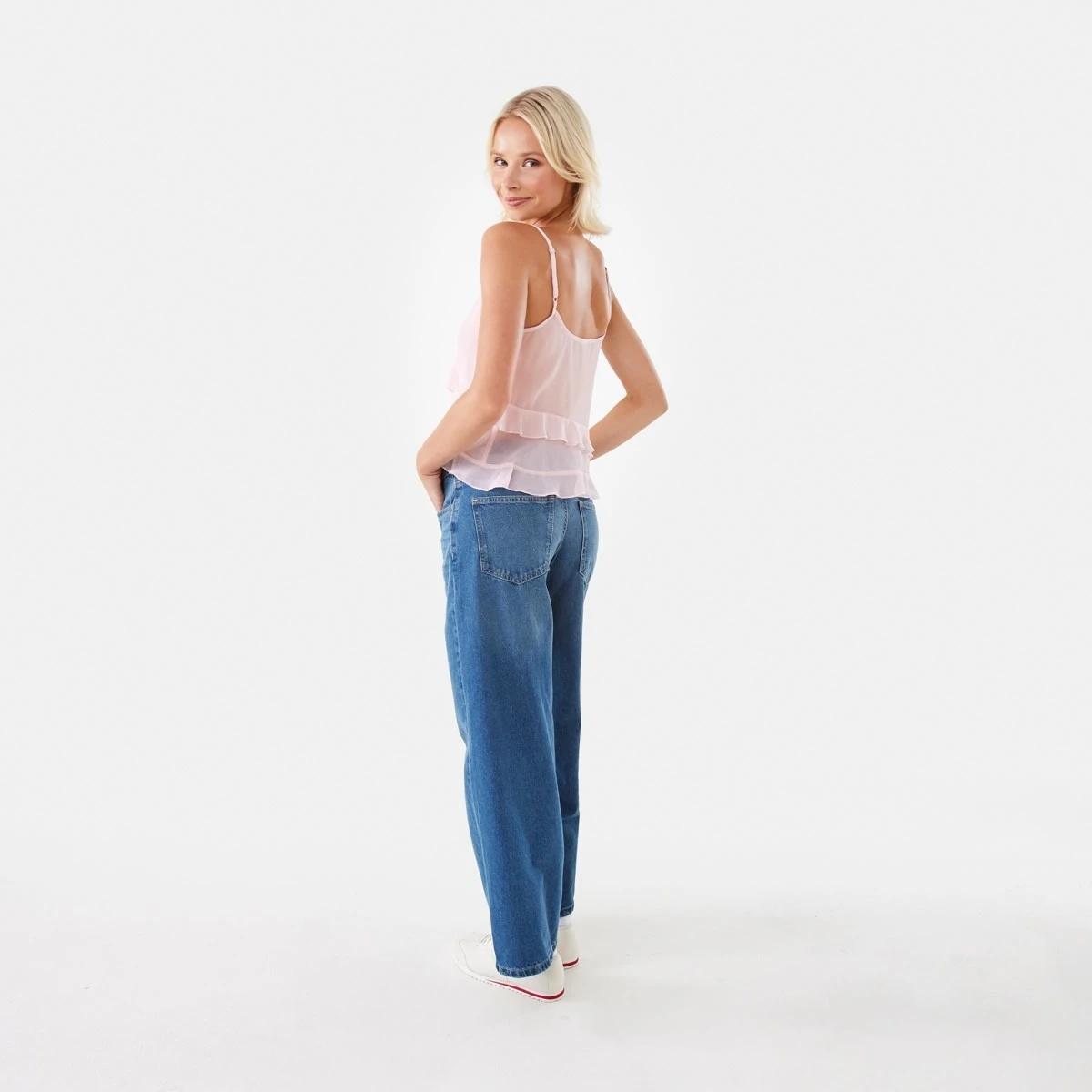 6 Sleeveless Asymmetrical Ruffle Cami Soft Pink, 6 of 10