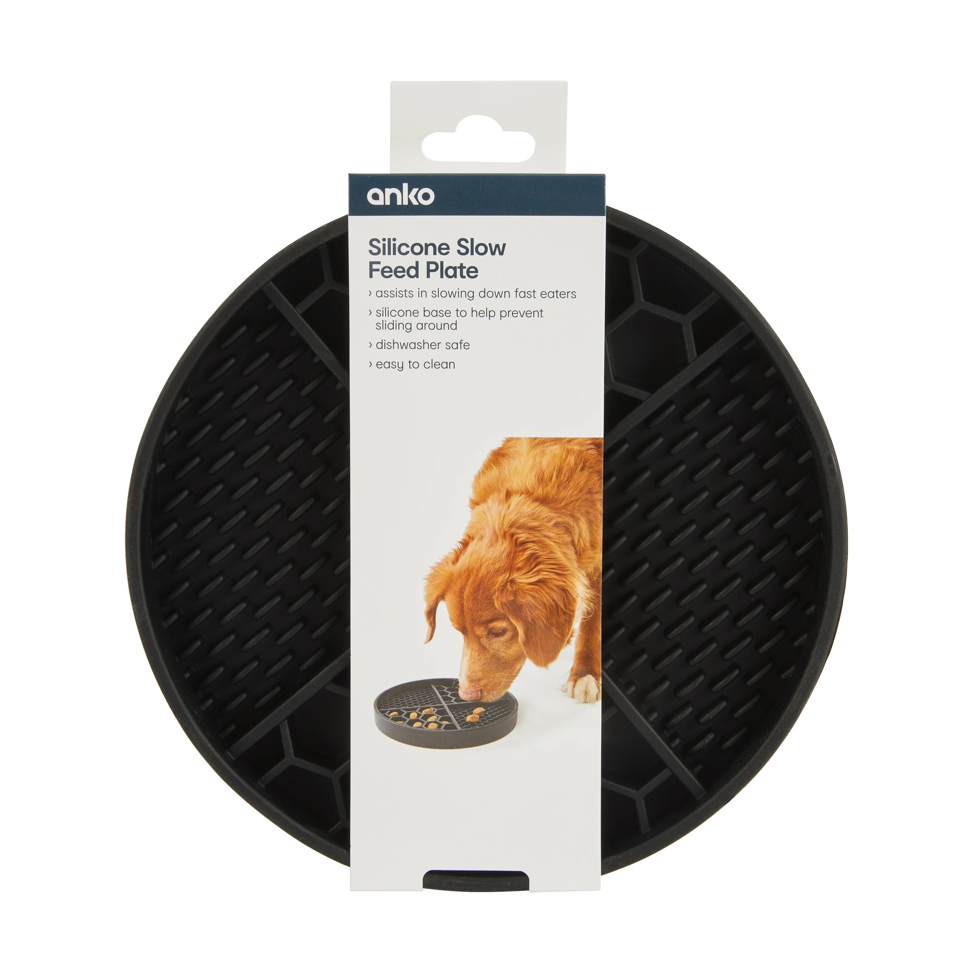 6 Pet Silicone Feeding Plate - Black, 6 of 6