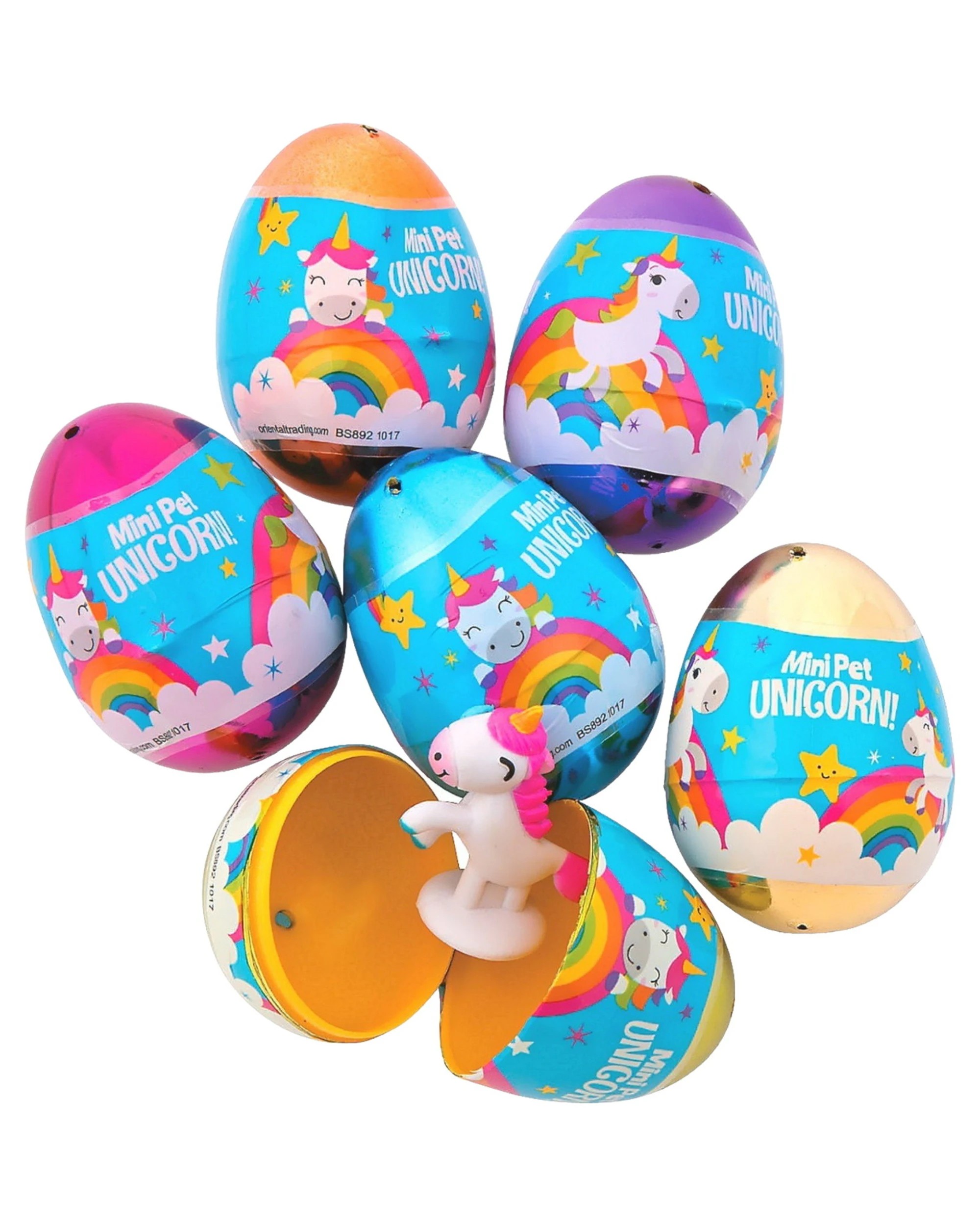 1 Partyrama Unicorn Filled Plastic Eggs Pack of 12, 1 of 1