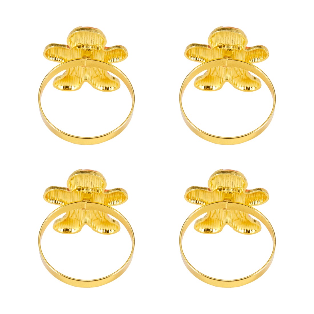 3 4 Pack Gingerbread Man Napkin Rings, 3 of 4