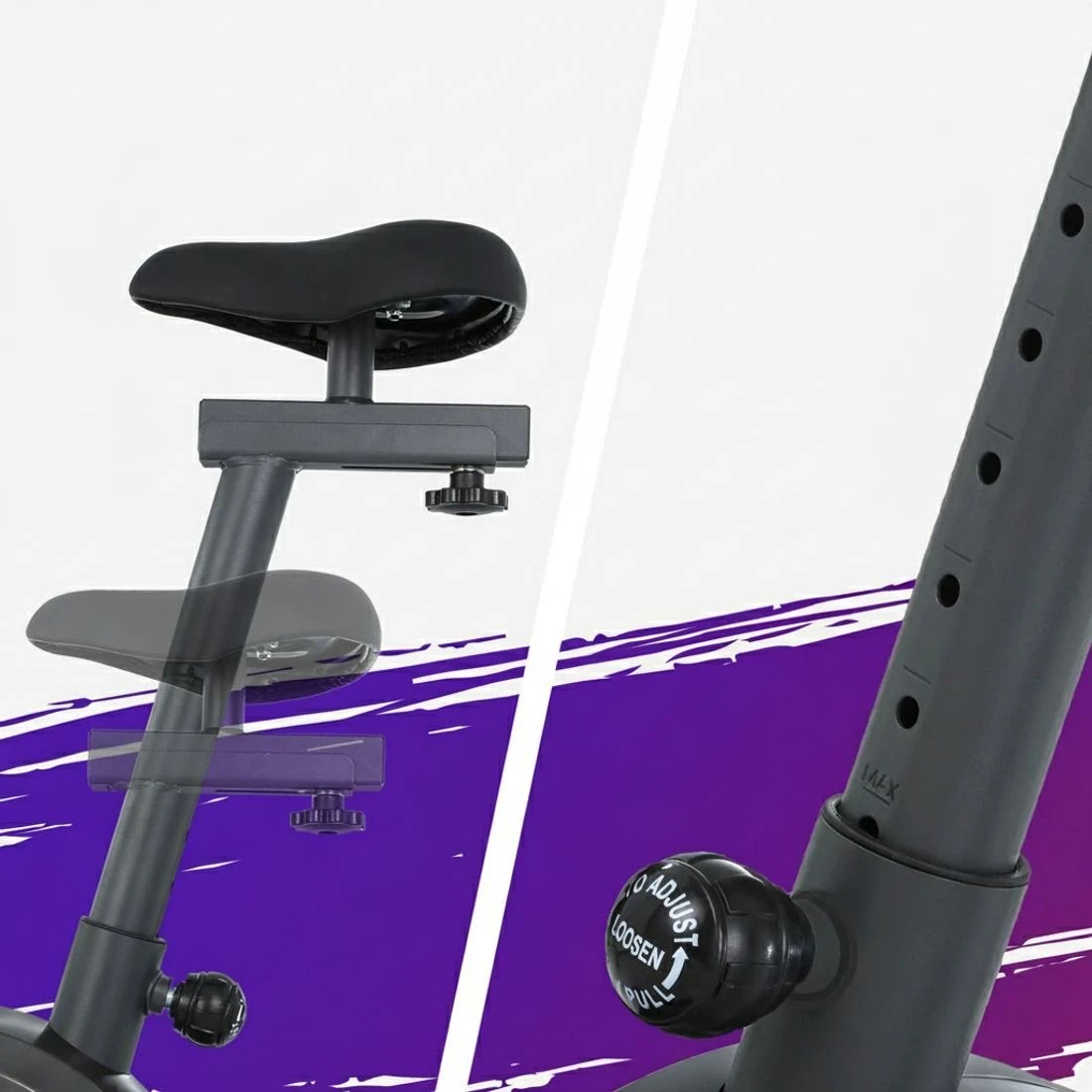 6 Everfit Magnetic Exercise Bike Upright Bike Fitness Home Gym - Grey, 6 of 6