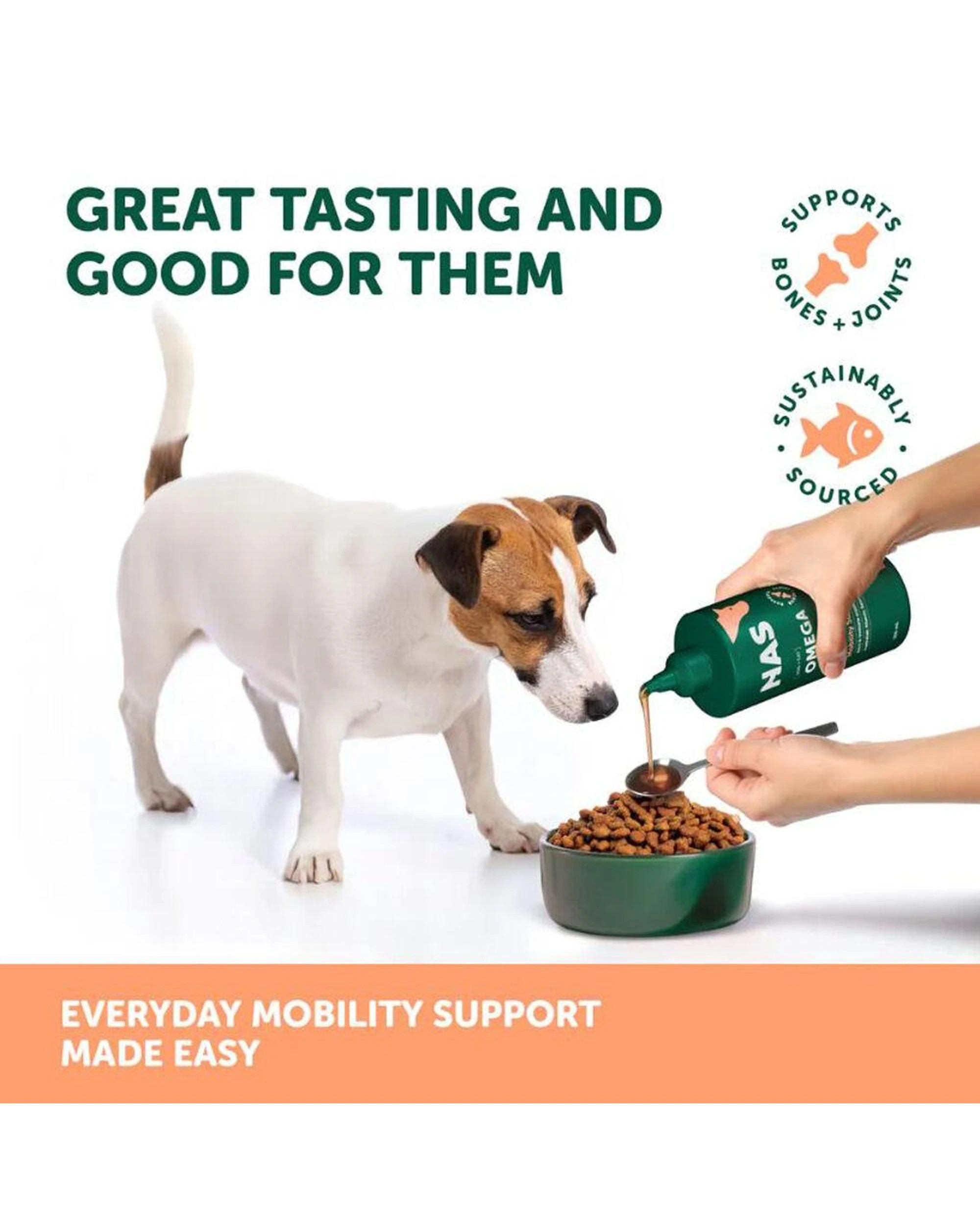3 NAS Omega Oil Salmon Joint & Mobility Support for Dogs & Cats 500ml, 3 of 5