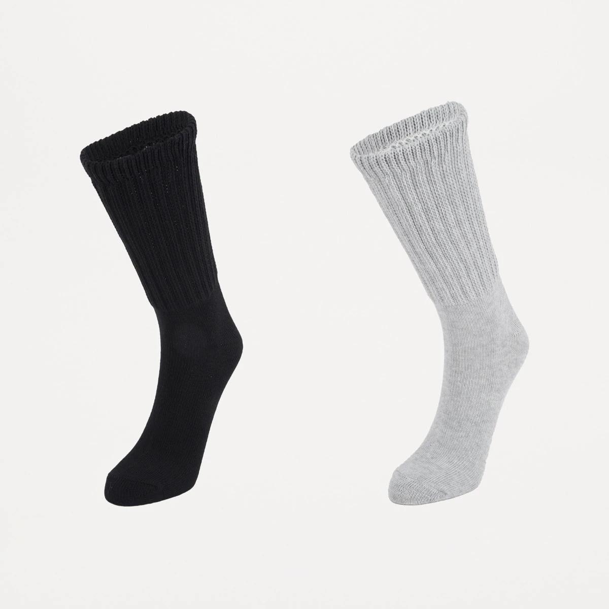 1 2 Pack Slouch Socks Grml Blk, 1 of 3