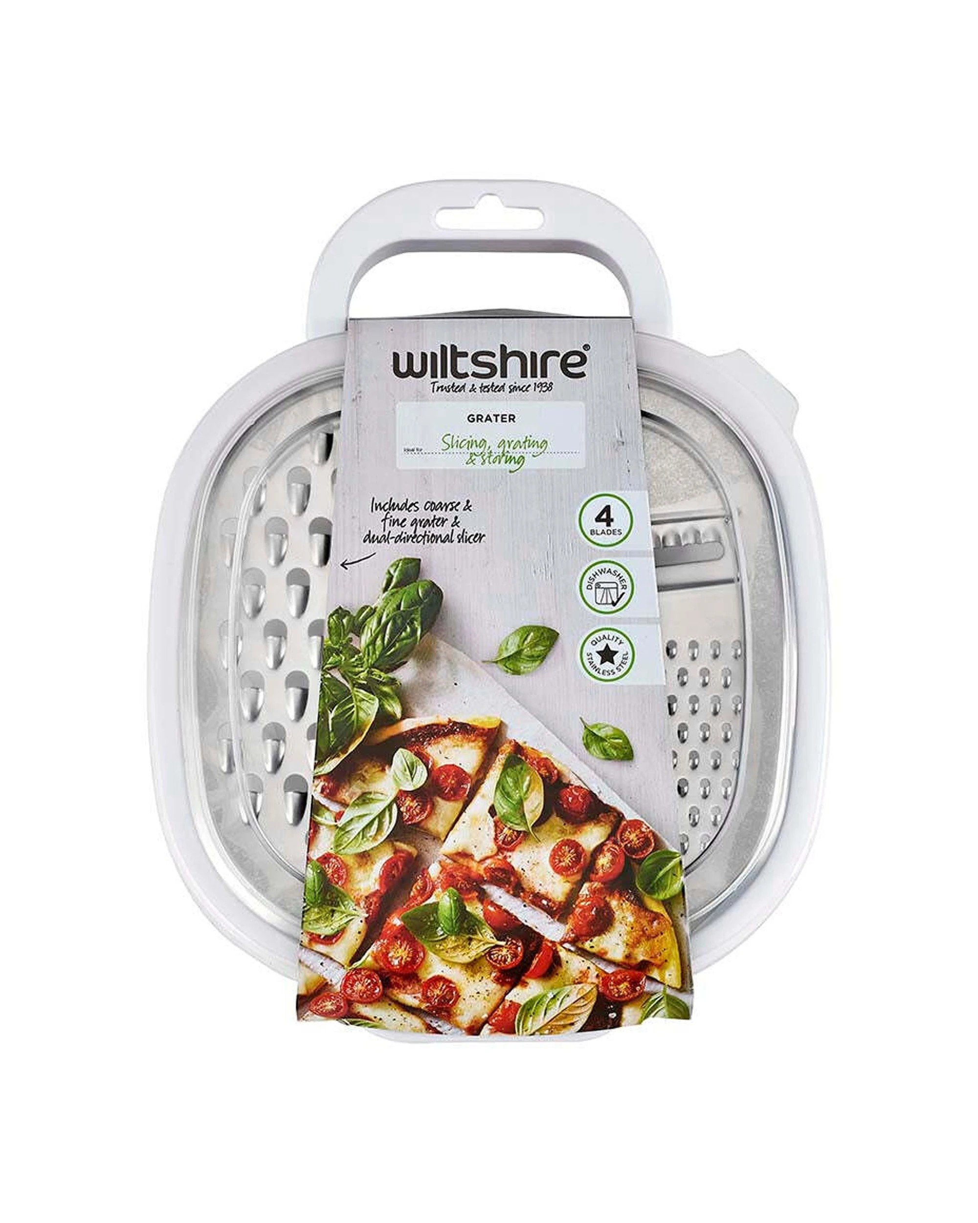 2 Wiltshire 2-in-1 Compact Stainless Steel Grater & Storer - Plain, 2 of 2
