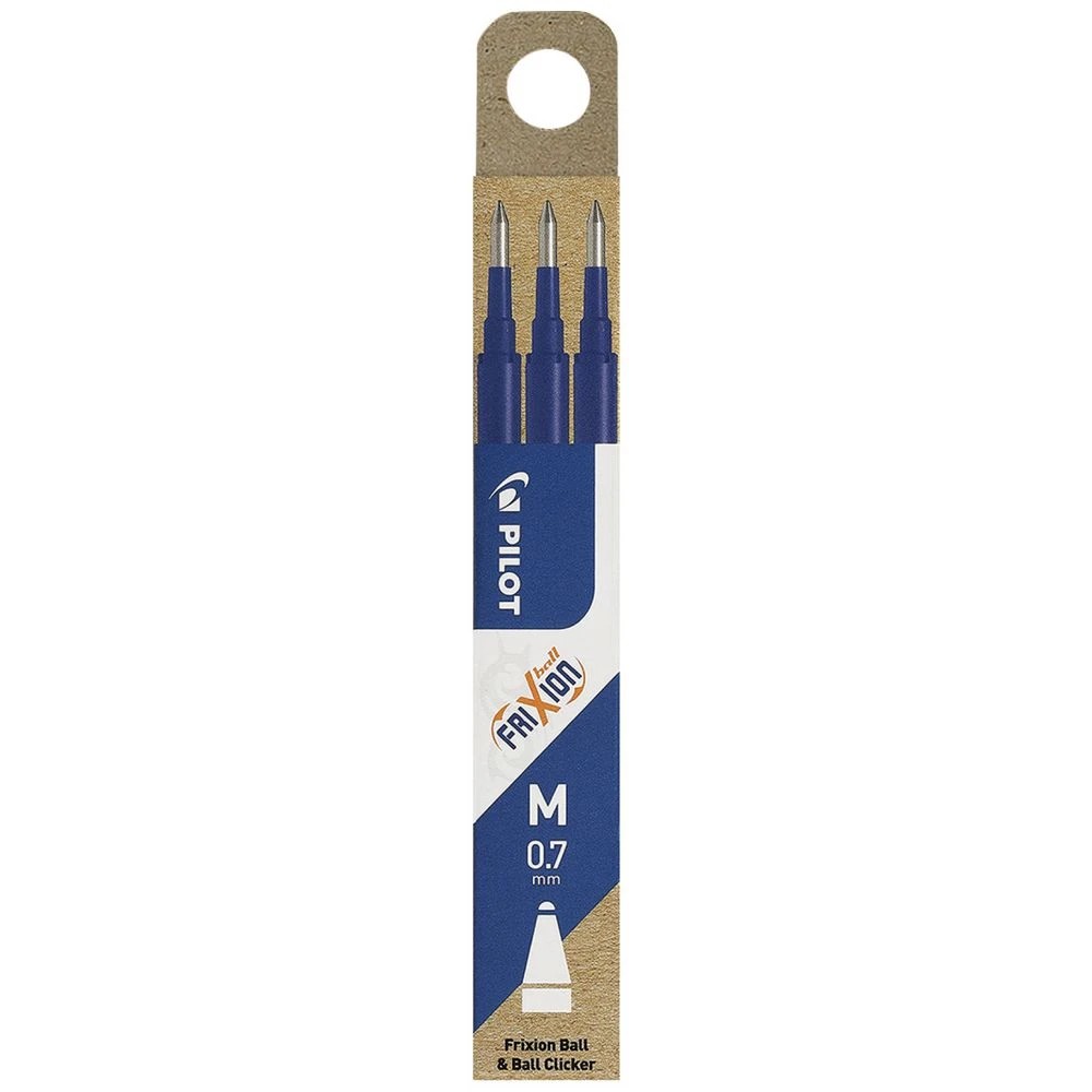 1 PILOT Frixion Erasable Gel Ink Refill 0.7mm Blue 3 Pack, 1 of 3