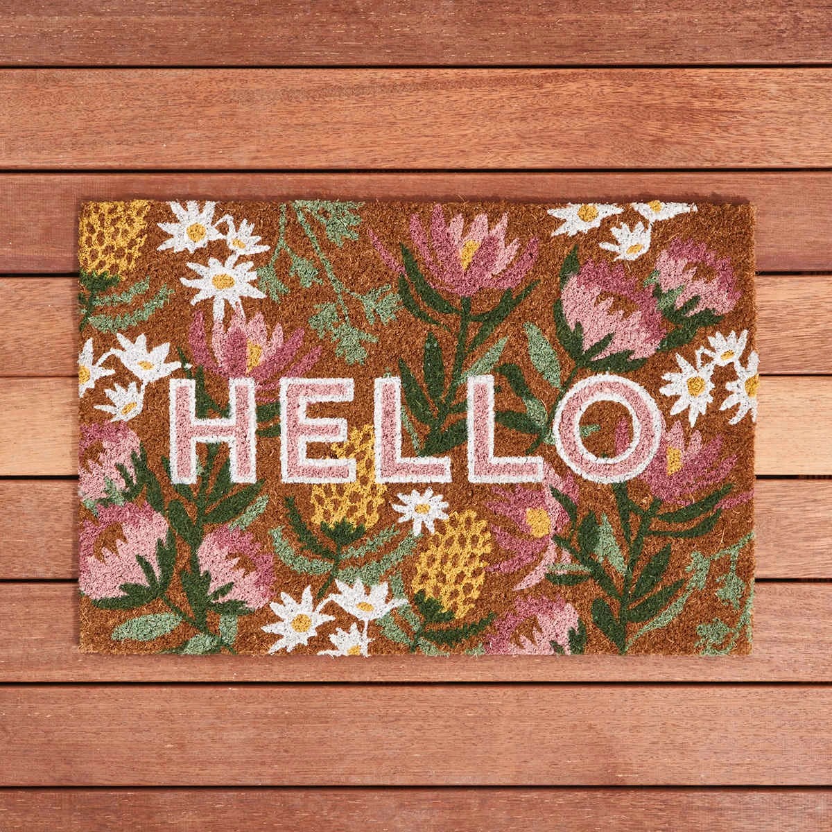 2 Floral Hello Doormat, 2 of 5