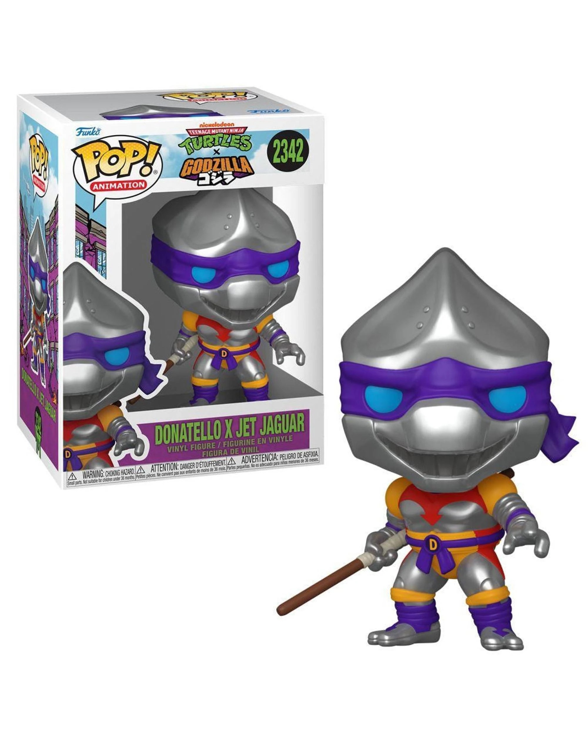 1 Teenage Mutant Ninja Turtles x Godzilla Donatello x Jet Jaguar Funko POP! Vinyl, 1 of 3