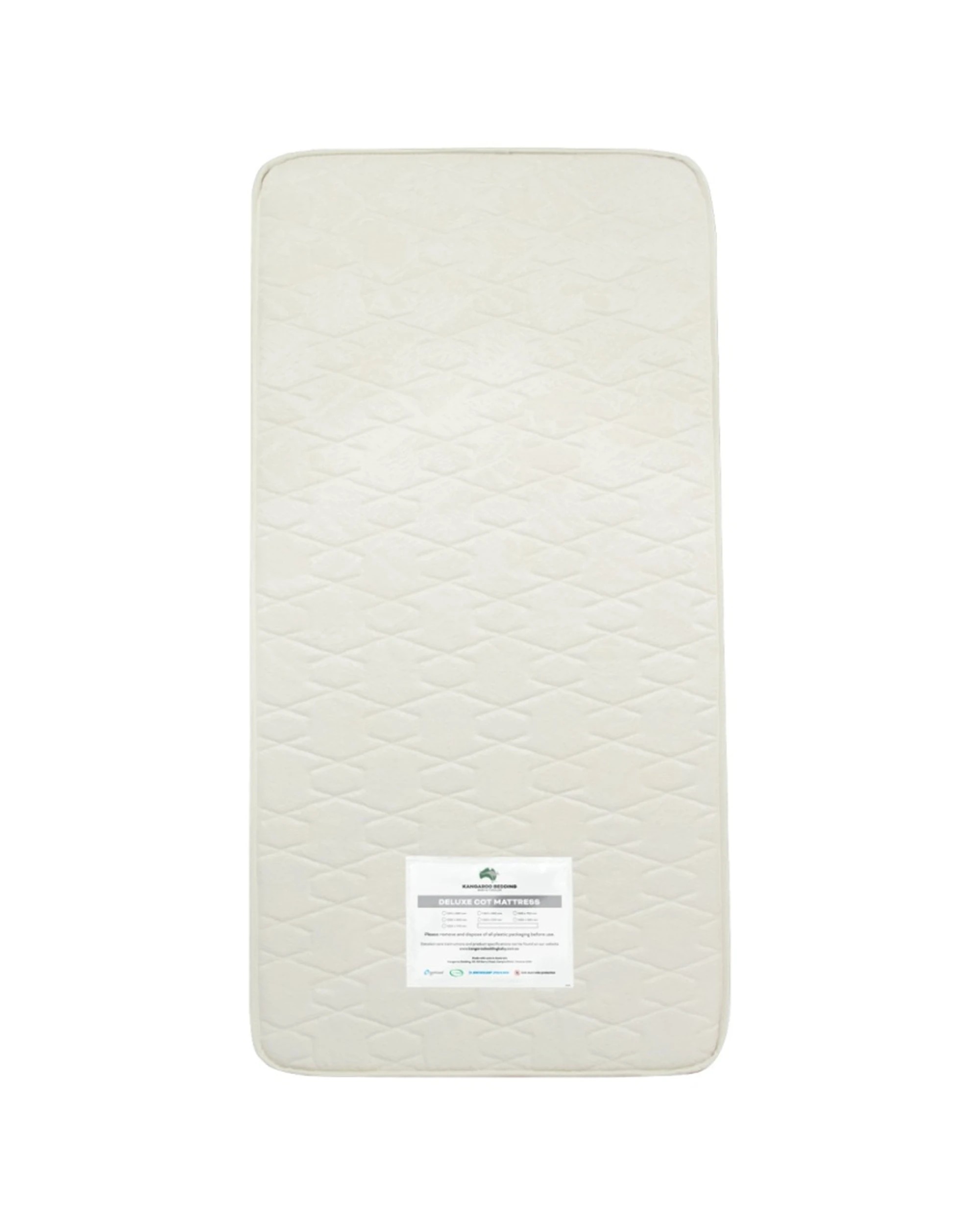 1 Mamas & Papas Kangaroo Nose Spring Deluxe Cotbed Mattress 132x68cm - White, 1 of 2