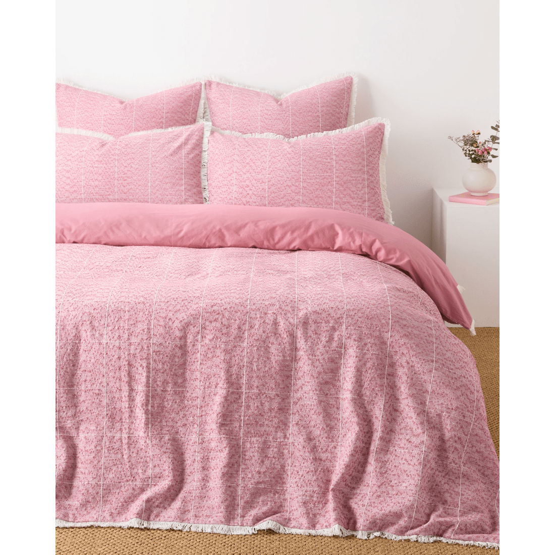 1 Target Alexis Boucle With Fringe Quilt Cover Set
 - Queen Bed
 - Pink, 1 of 3