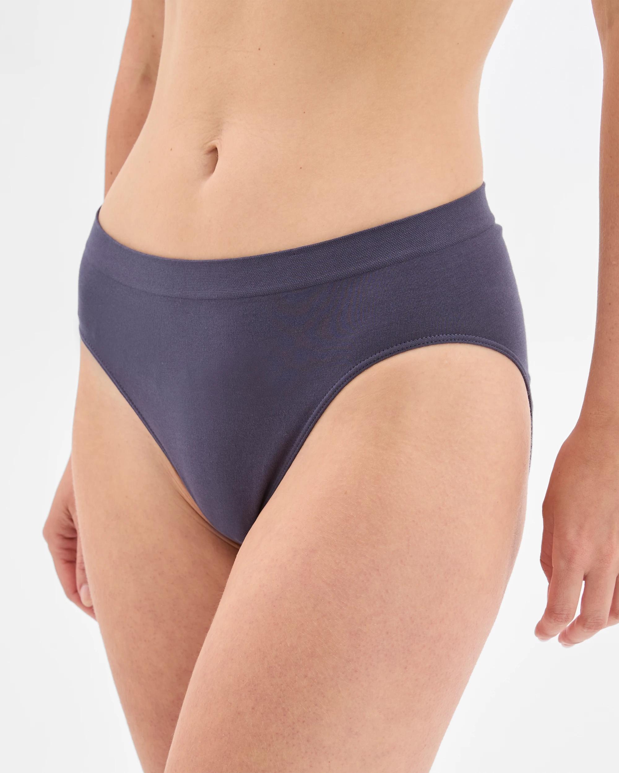 3 Target Australian Cotton Blend 2 Pack Seamfree High Cut Briefs PURPLE, 3 of 4