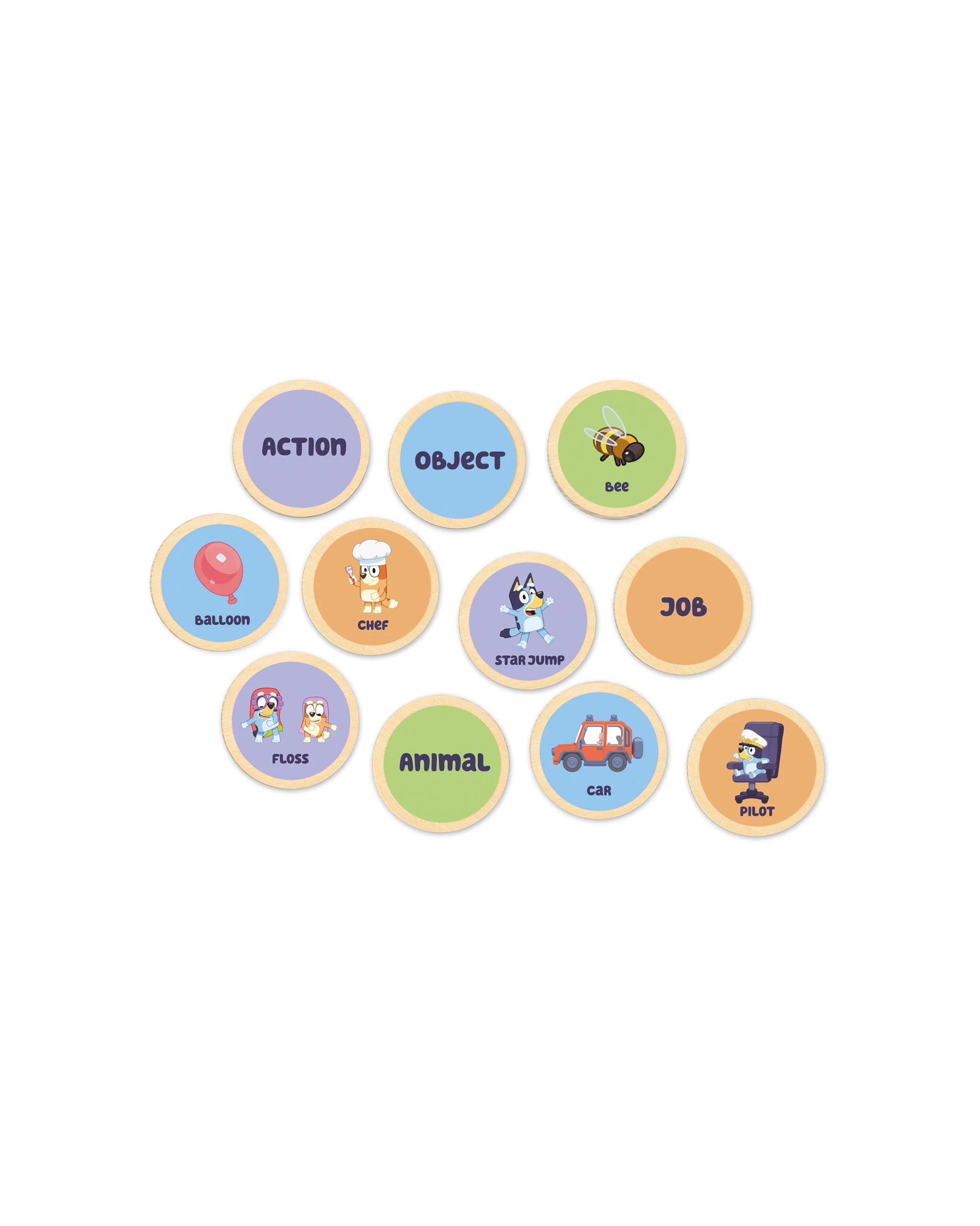 3 Bluey - Wooden Charades Set (26 Pieces), Activity Toy, Suitable for Ages 3+ - Multi, 3 of 5