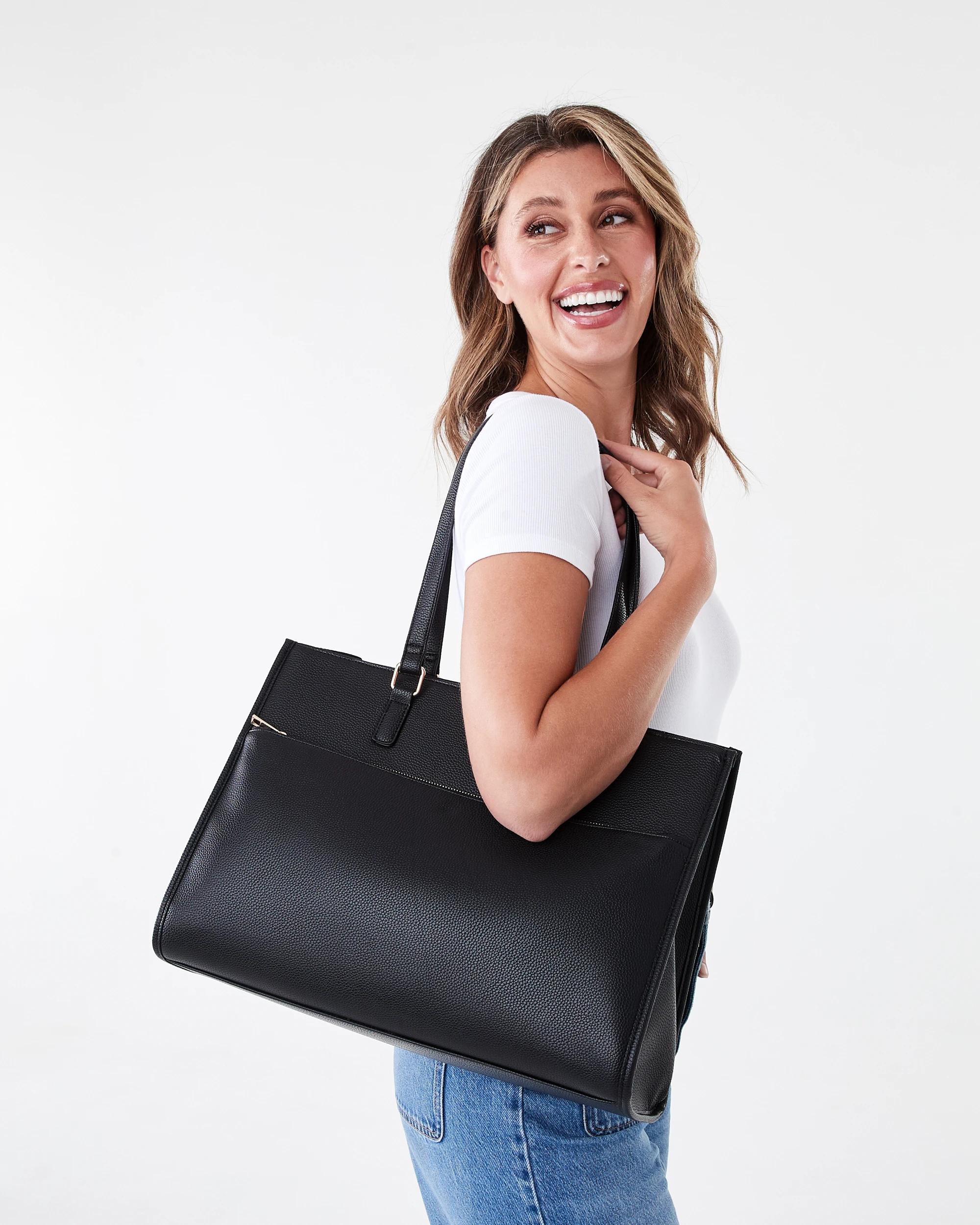 8 2-in-1 Work Tote Bag Black, 8 of 10