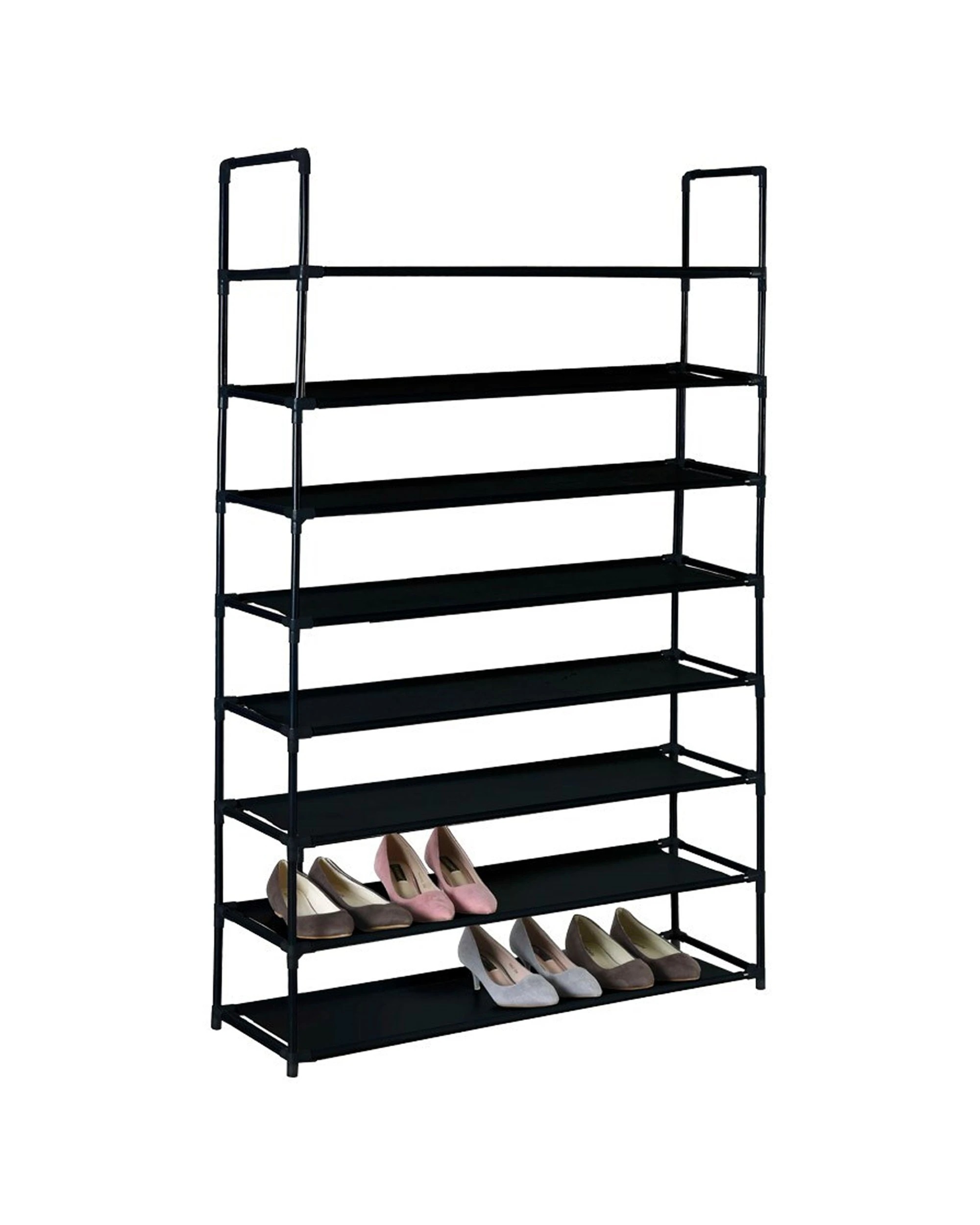 2 Boxsweden 8 Tier Shoe Organiser Durable Sturdy Construction - Black, 2 of 7
