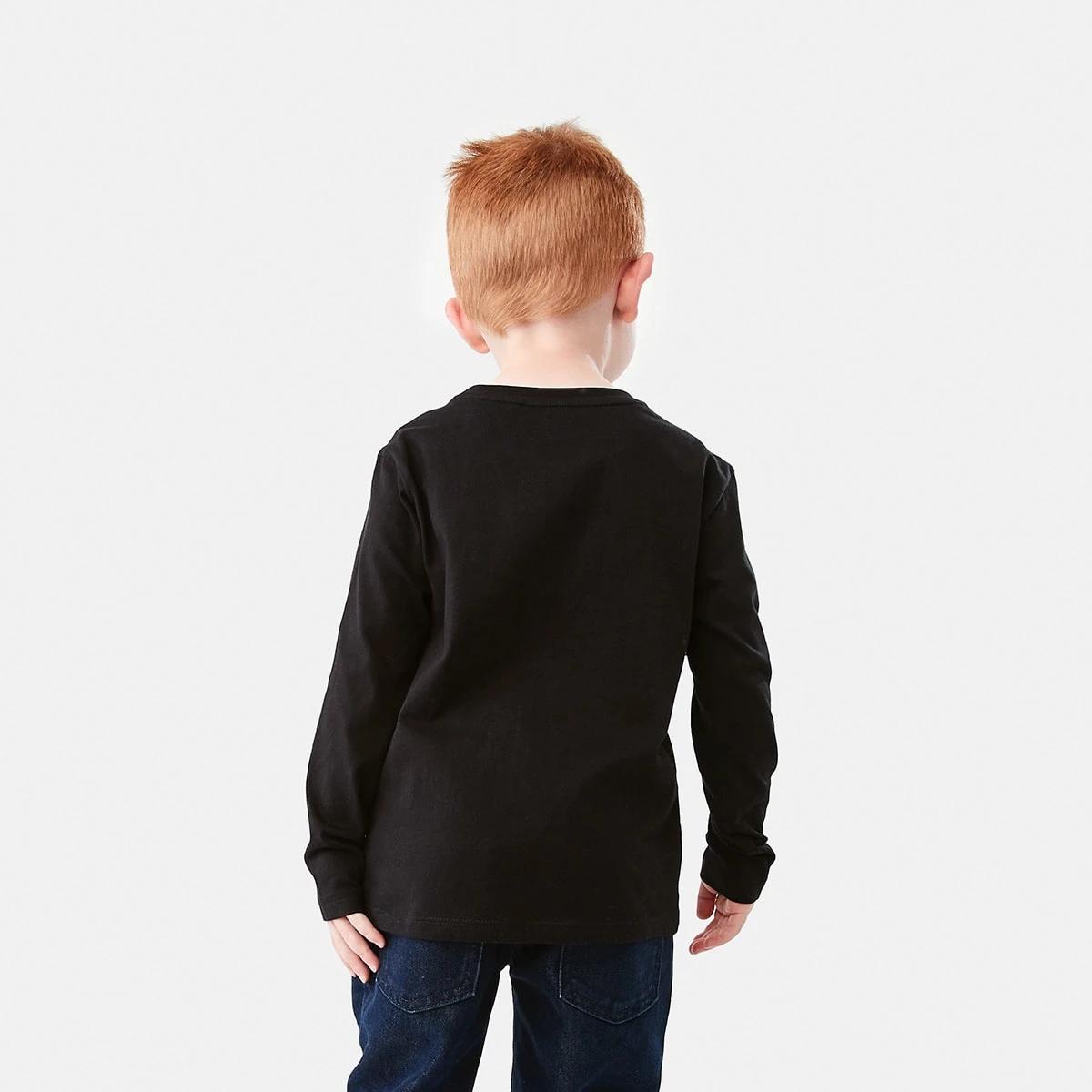2 Long Sleeve Print T-shirt Black Dino, 2 of 8