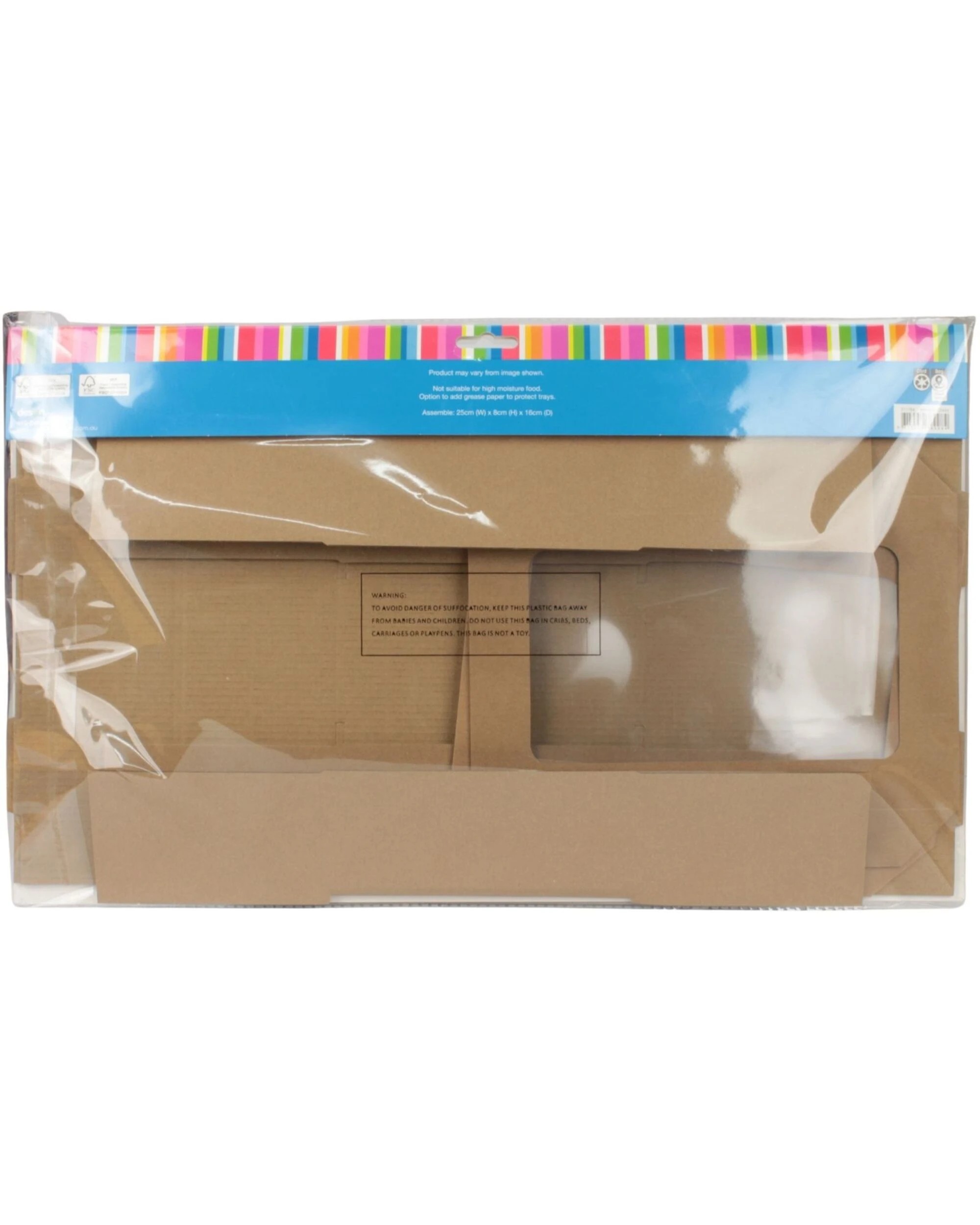 4 Artwrap Kraft Grazing Boxes with Lids 25cm x 16cm x 8cm Pack of 2 - Brown, 4 of 4