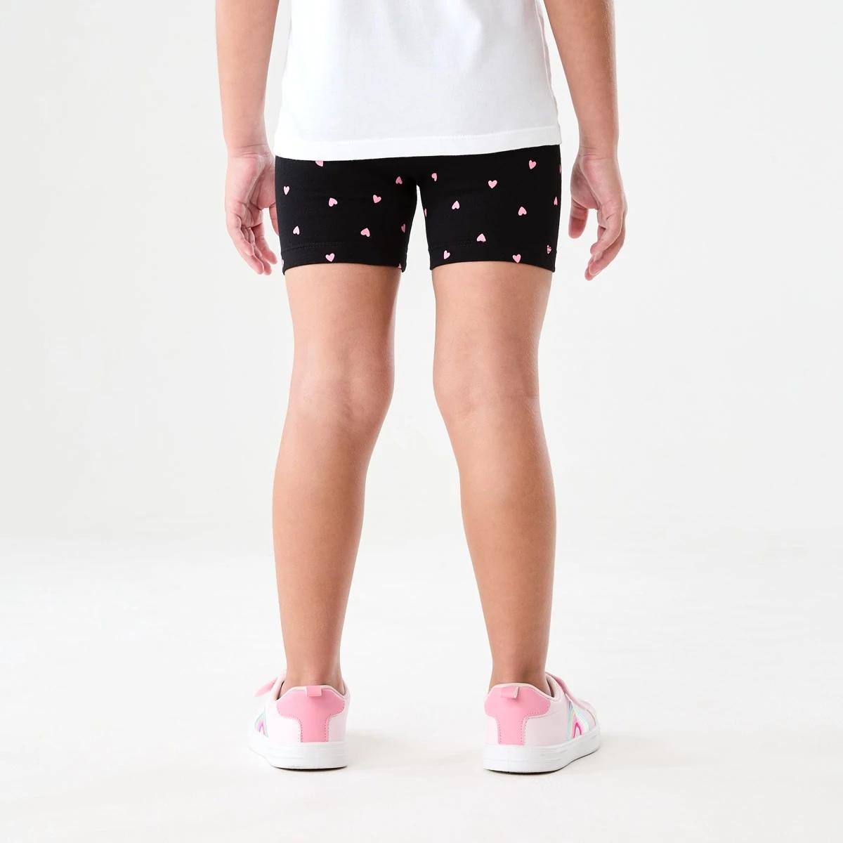 2 Printed Bike Shorts SKIPPING HEARTS BLACK, 2 of 5