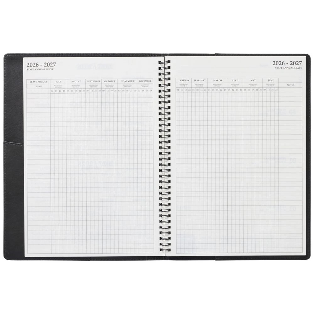5 J.Burrows A4 Week to View Executive FY26/27 Diary Black, 5 of 7