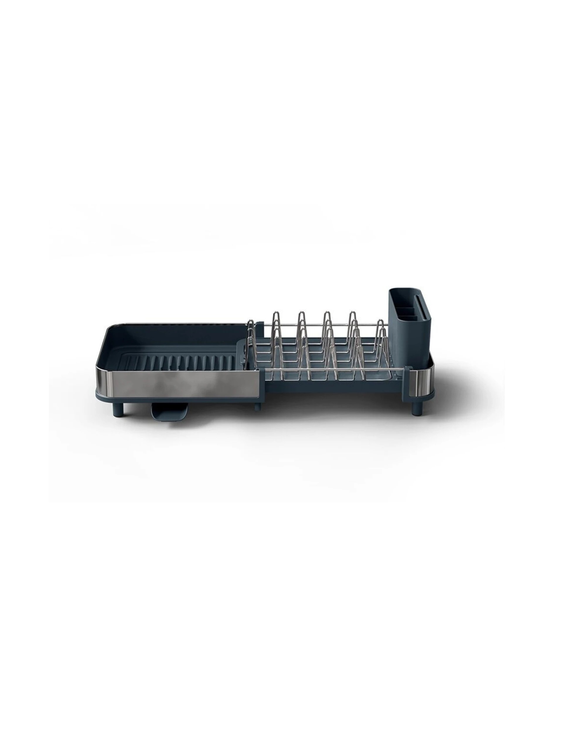 1 Joseph Joseph Expandable Slim Steel Kitchen Dish Rack With Drain Spout - Grey, 1 of 7
