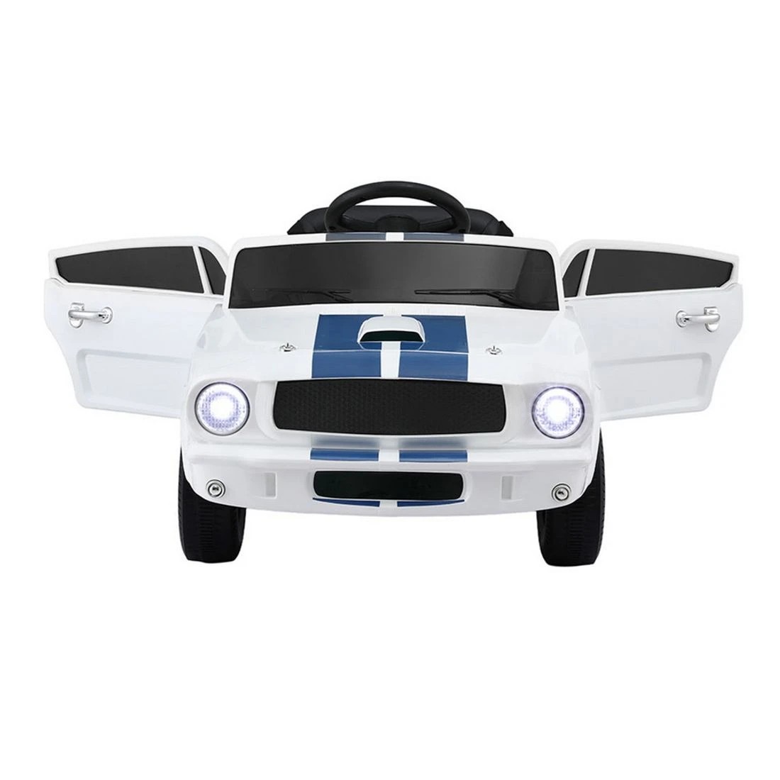 3 Shelby Kids Electric Ride On Car Licensed GT350 Outdoor Toys Cars Music Remote - White, 3 of 8