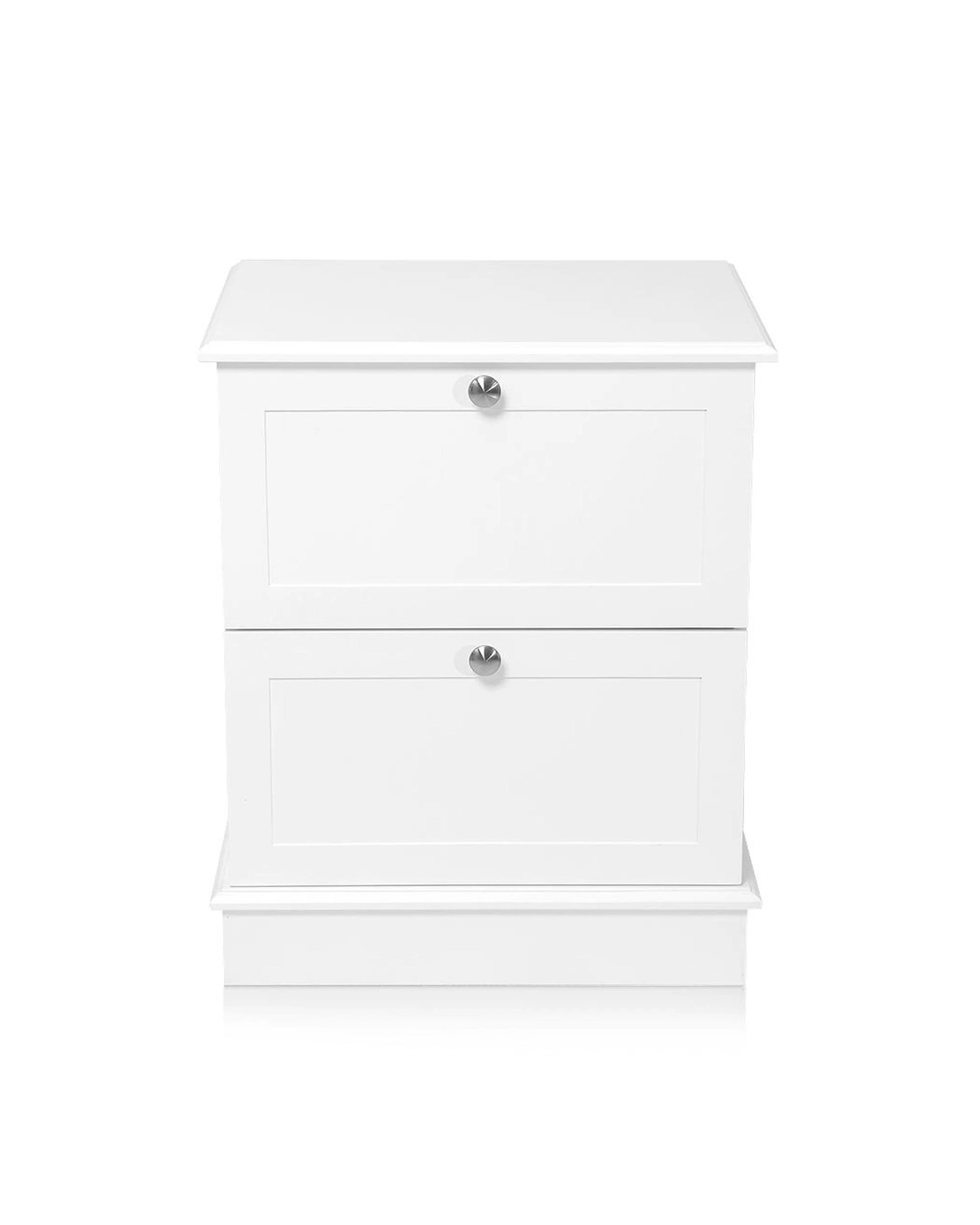 2 Harper Freestanding 2 Drawer Bedside Table White, 2 of 10