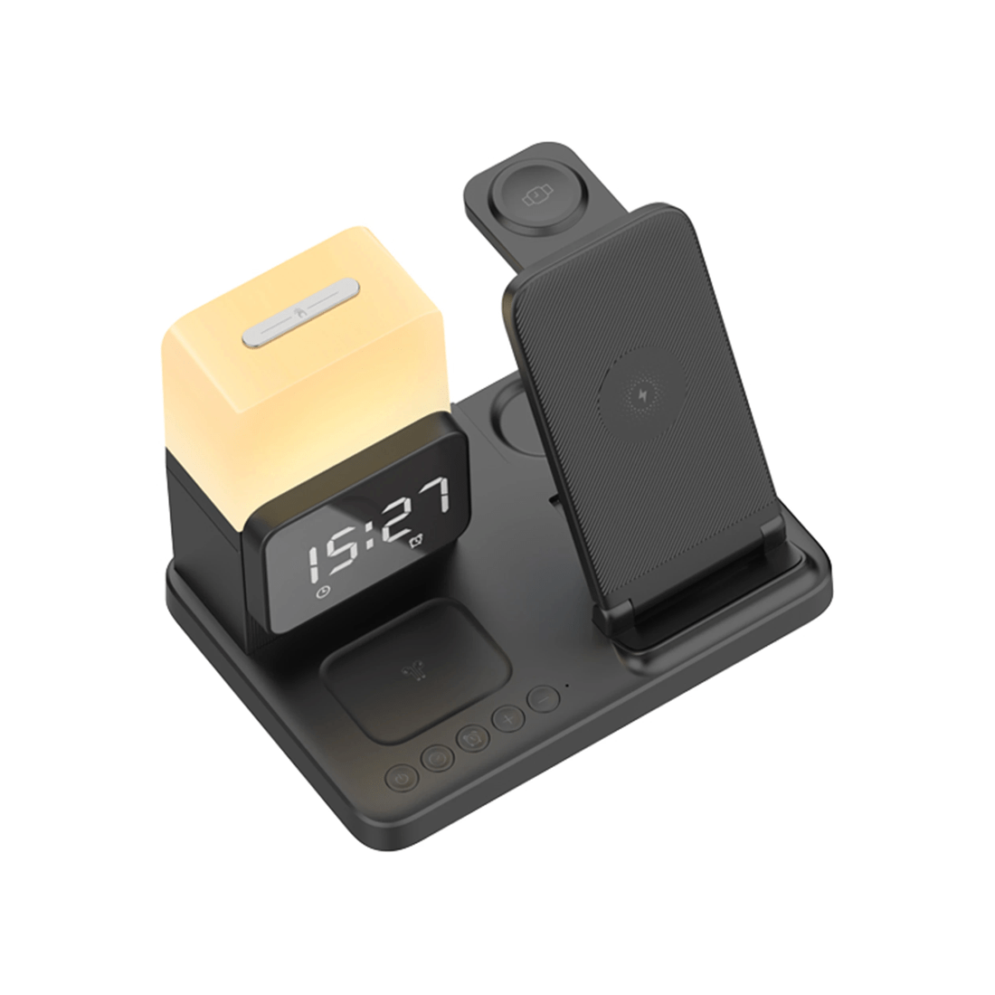 2 TODO Wireless Phone Charger Alarm Clock LED Lamp 15W Fast Charge Earphone Watch Charge, 2 of 6