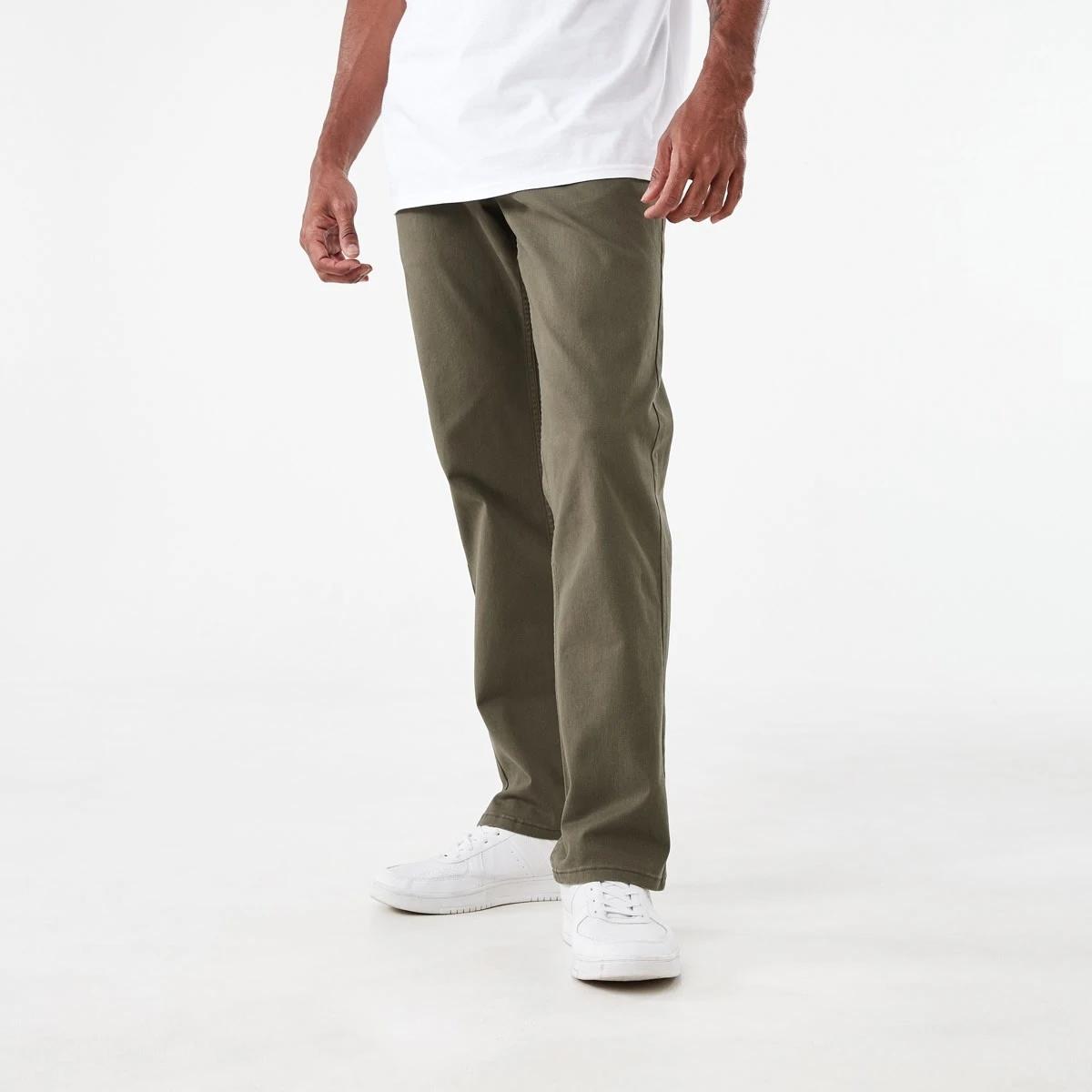 2 Straight Textured Jeans STONE GREEN, 2 of 5