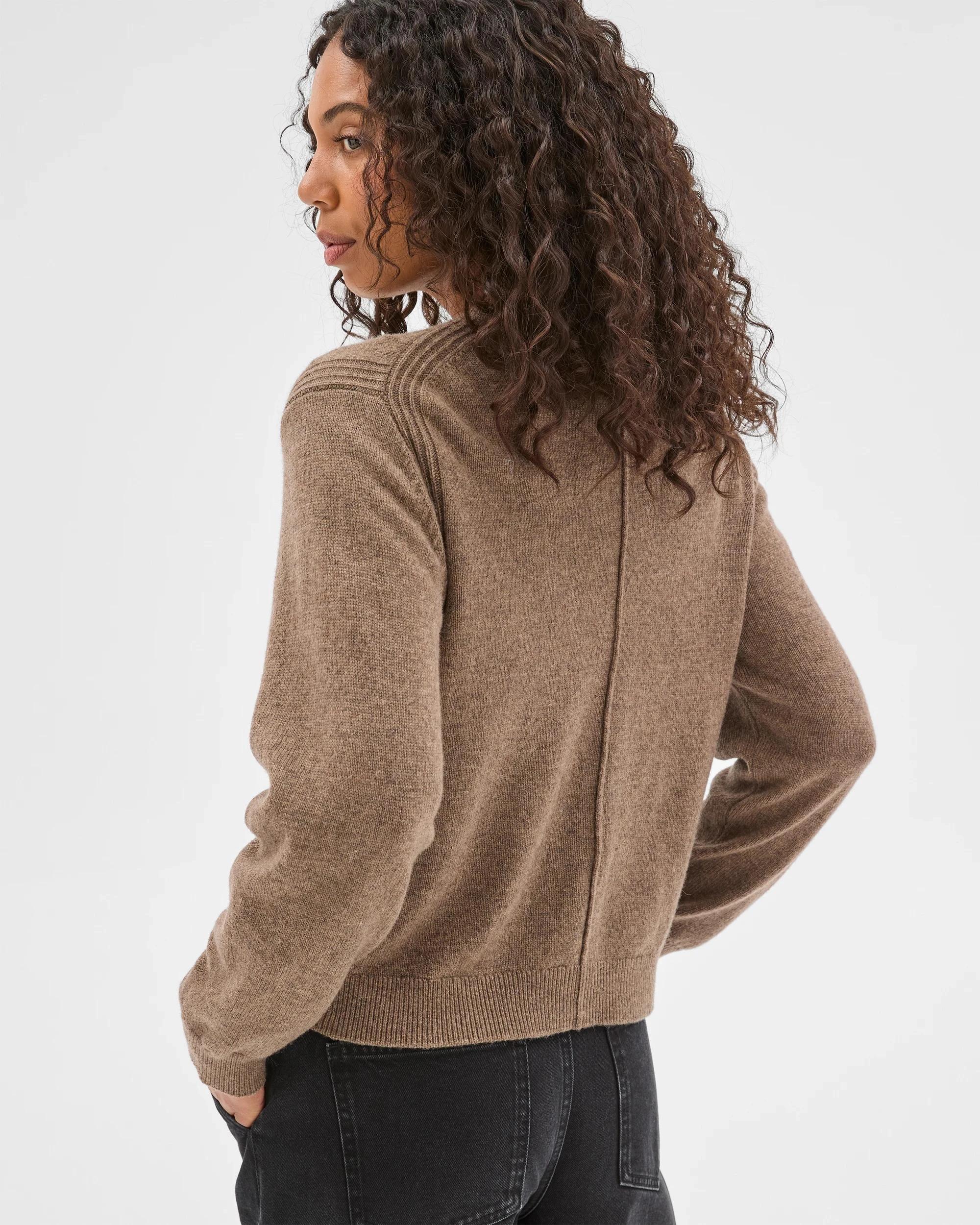 6 Target Woman Australian Lambswool Cardigan DARK TAUPE, 6 of 7