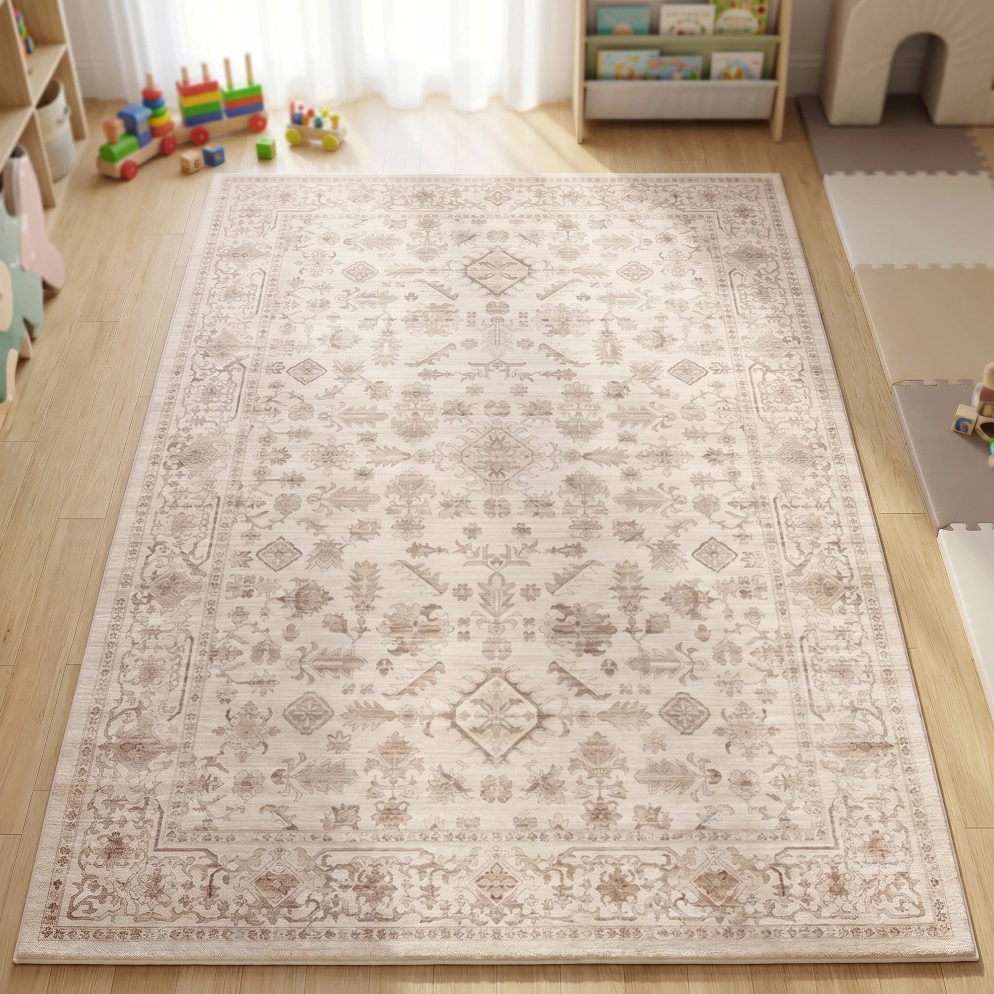 2 Common Ground Rugs Kumo Comfort Mat Hani 290x200cm - Large Soft Memory Foam Rug - Natural, 2 of 8