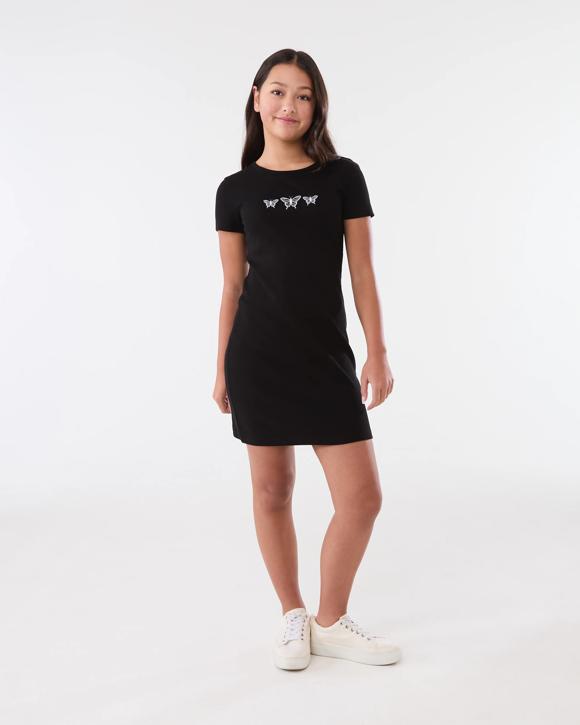 Short Sleeve Rib Dress
