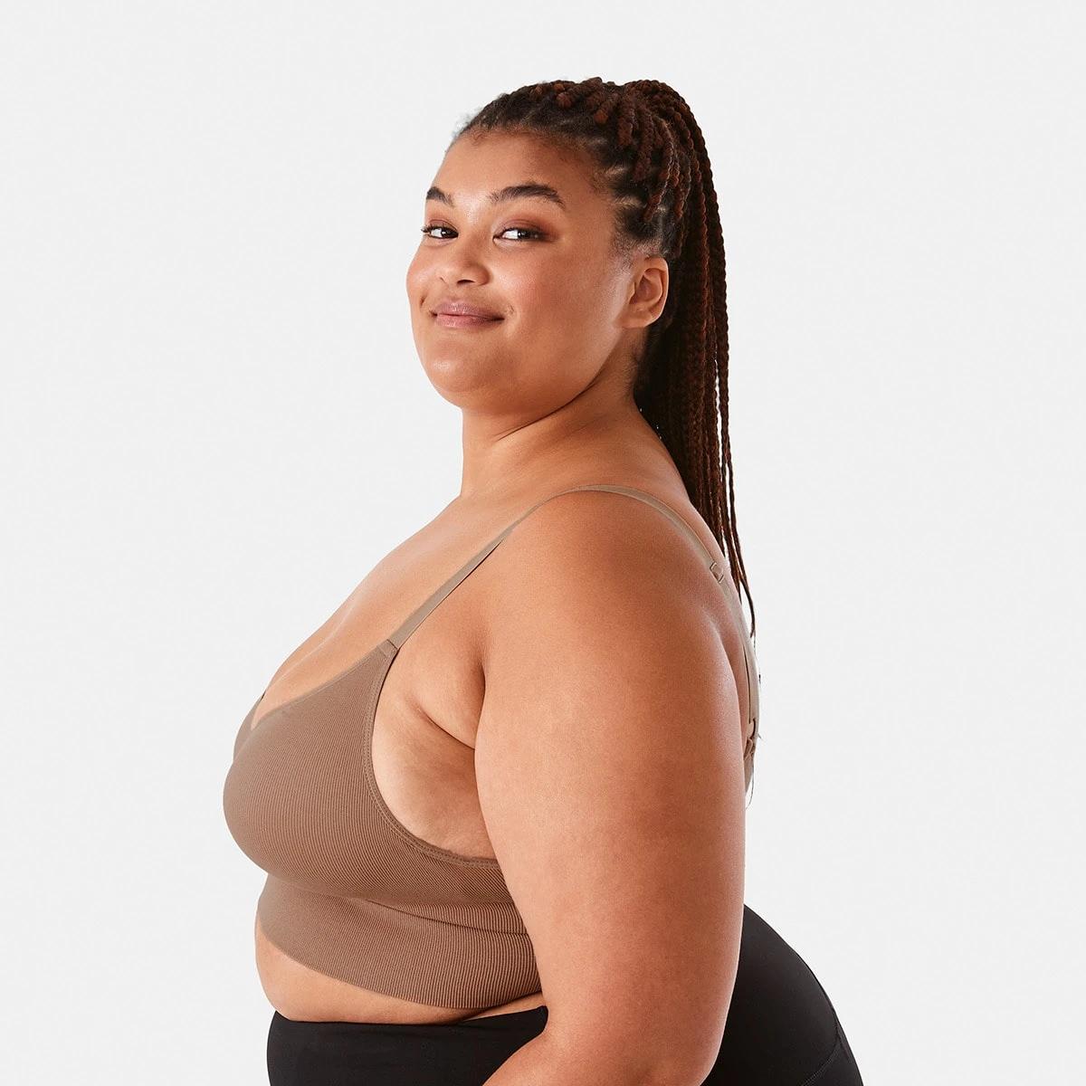 2 Full Figure Wirefree Seamfree T-Shirt Bra SOFT CLAY, 2 of 6