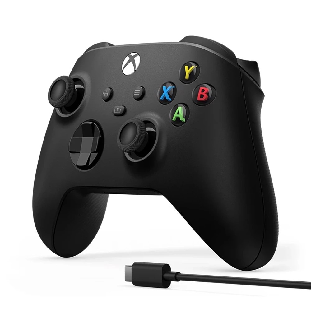 2 Xbox Wireless Controller + USB-C Cable - Black, 2 of 3
