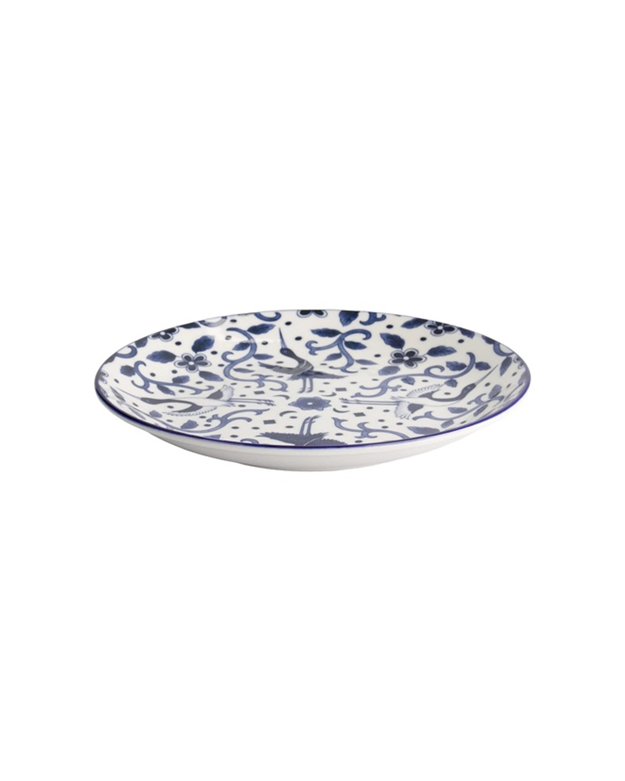 1 Tokyo Design Tokyo Maizuru Round Plate 25cm Porcelain Microwave Safe - Blue, 1 of 1