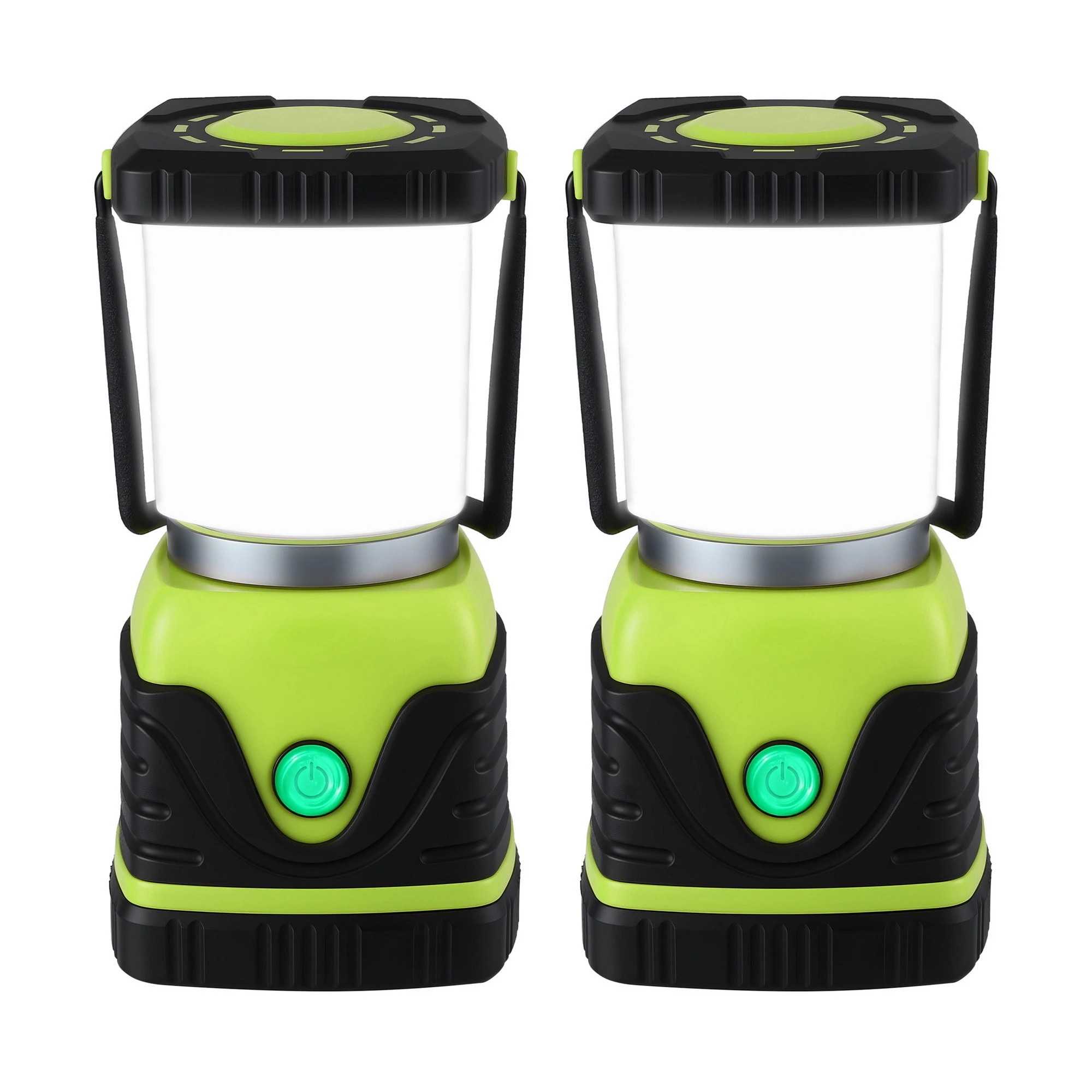 1 Weisshorn 2-Pack LED Camping Lanterns, 1000LM Super Bright Waterproof Portable Emergency Tent Lights - Green, 1 of 2