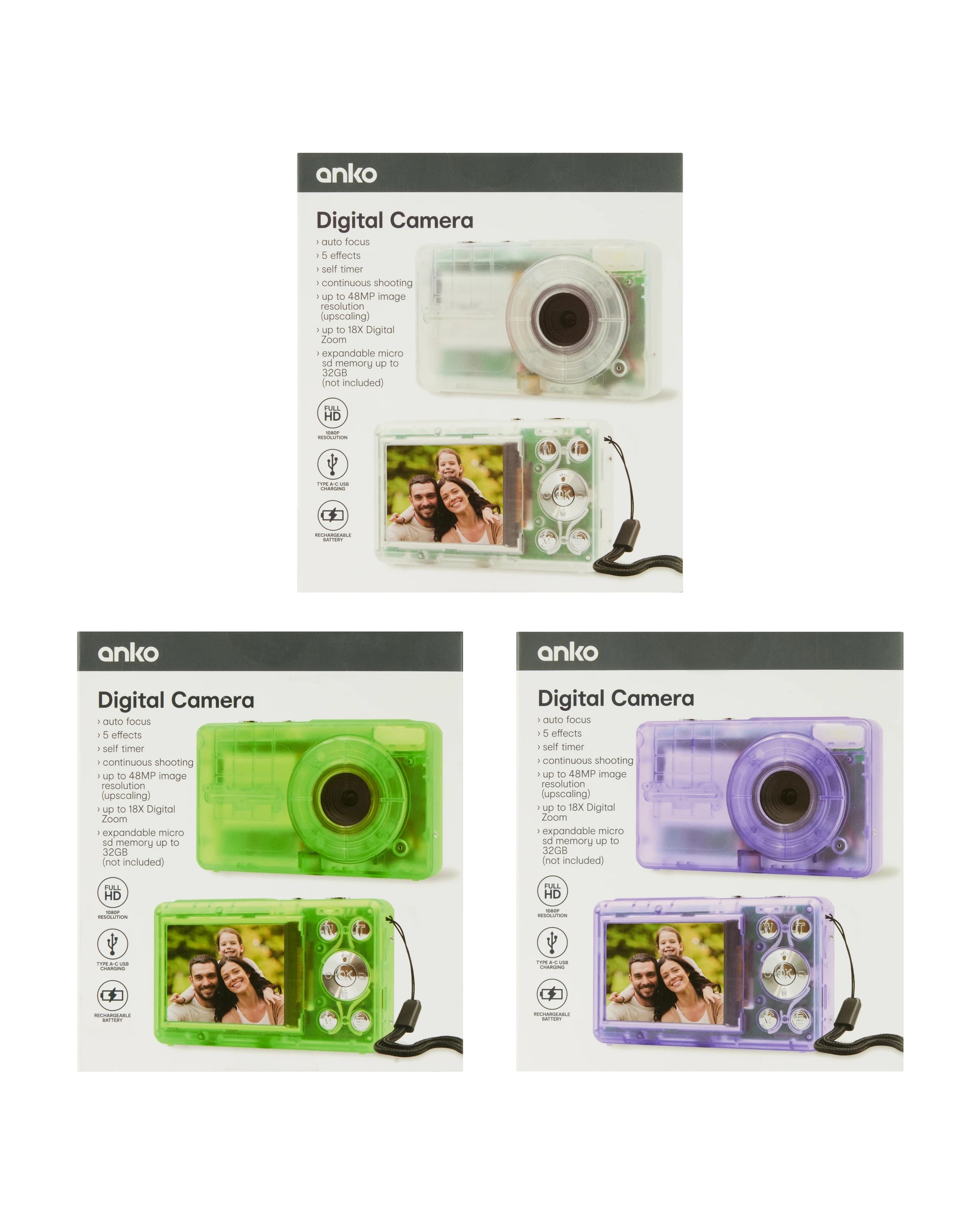 7 Digital Camera - Clear, Assorted, 7 of 7