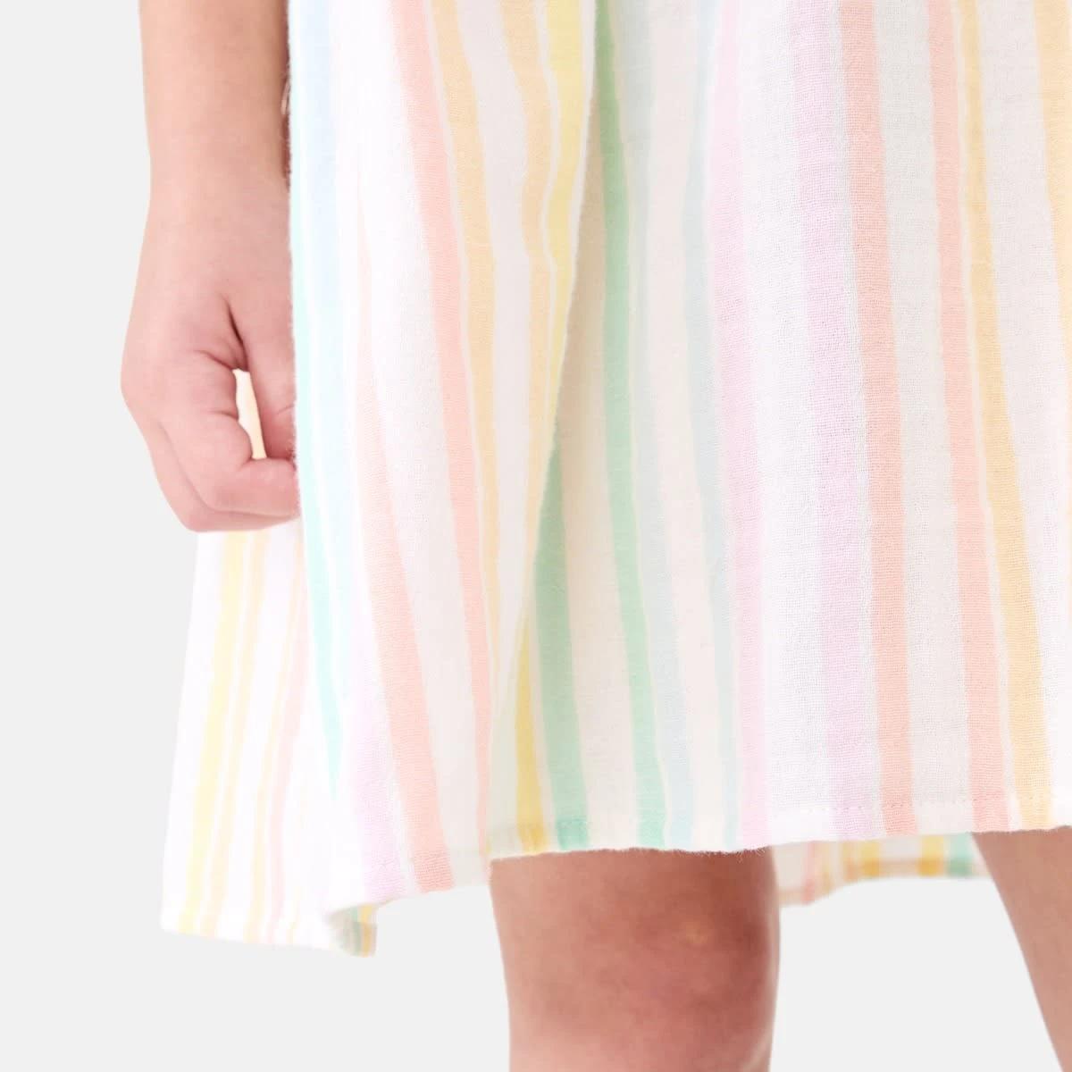 4 Woven Dress MULTI RAINBOW STRIPES WHITE, 4 of 7