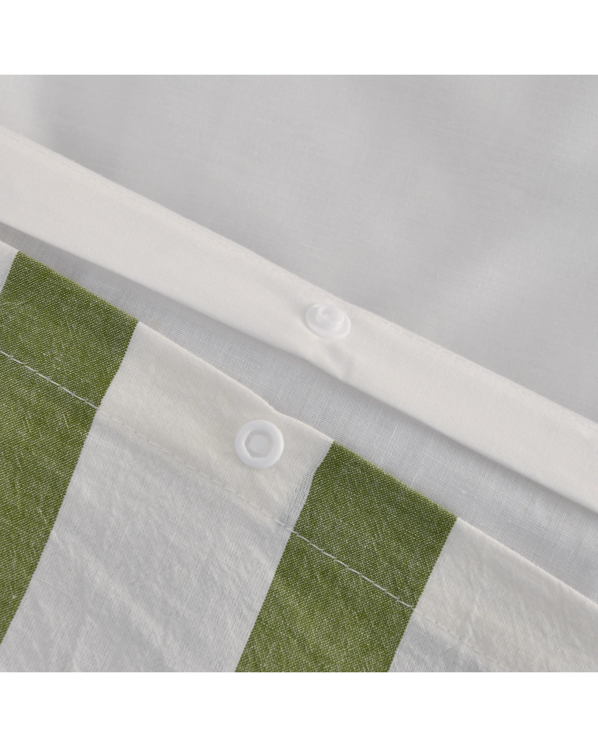 4 Dreamaker Cove Yarn Dyed Washed Cotton Striped Quilt Cover Set - Single Bed - Olive, 4 of 7