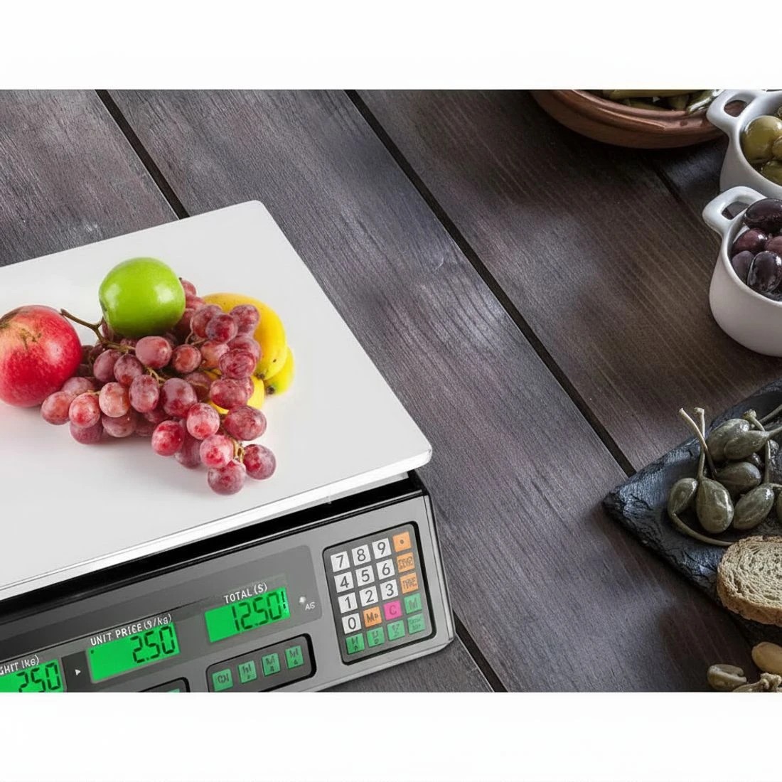 4 Emajin Scales Digital Kitchen 40KG Weighing Scales Platform Scales LCD - Black, 4 of 6
